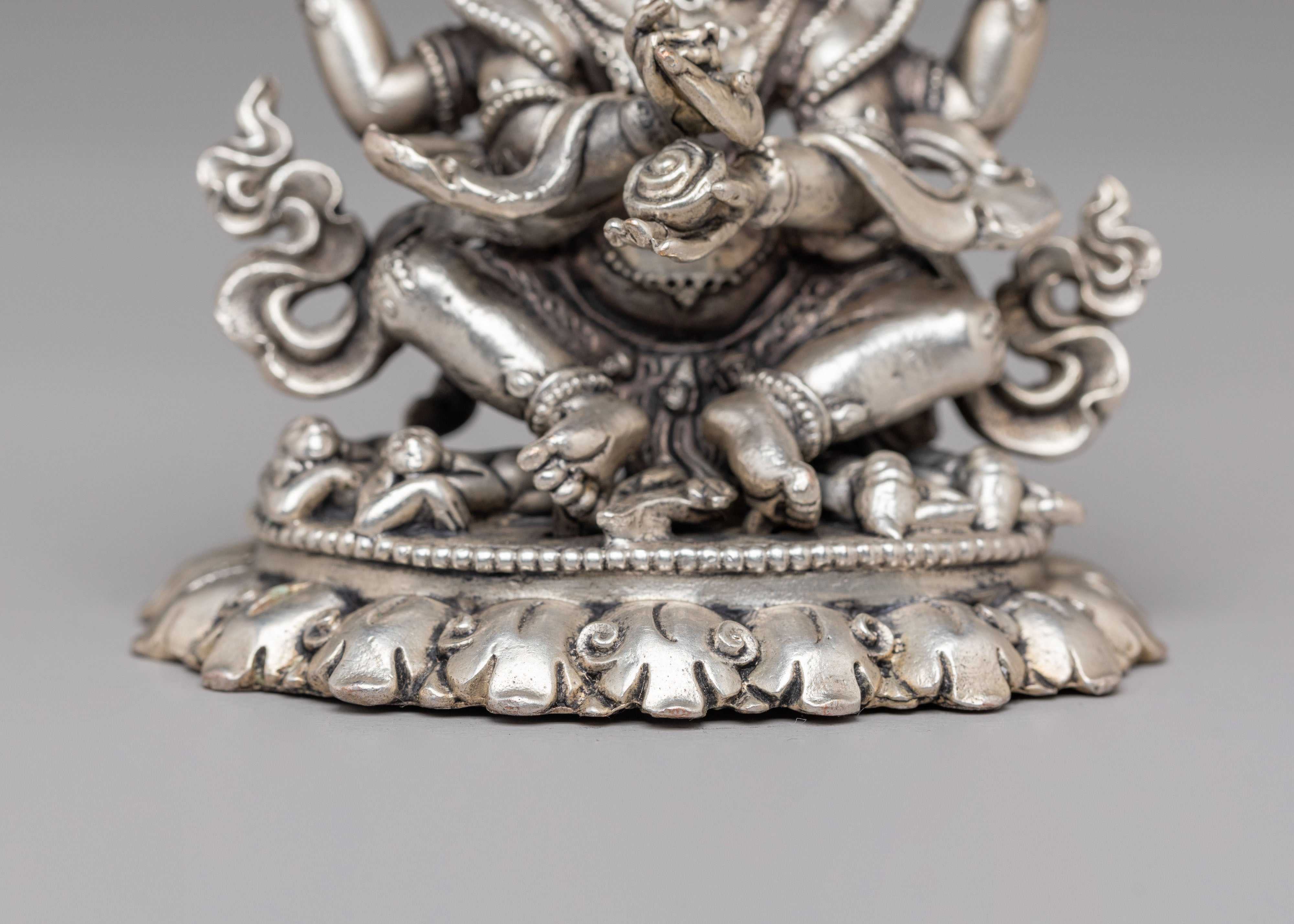 Four-Armed Mahakala Statue | The Protector Deity of Tibetan Buddhism