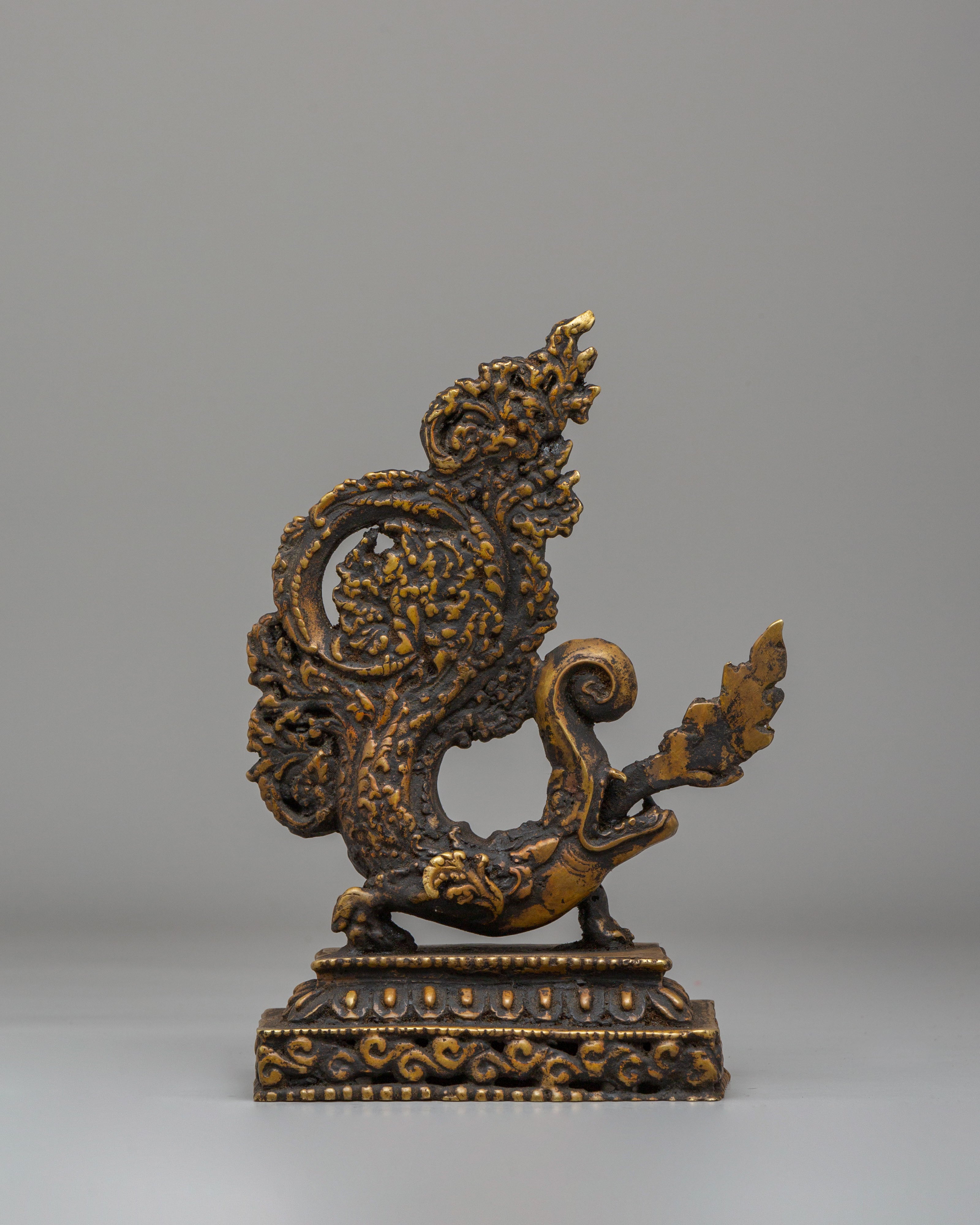 Handcrafted Dragon Decorative Set | Tibetan Ritual Dragon Figurine