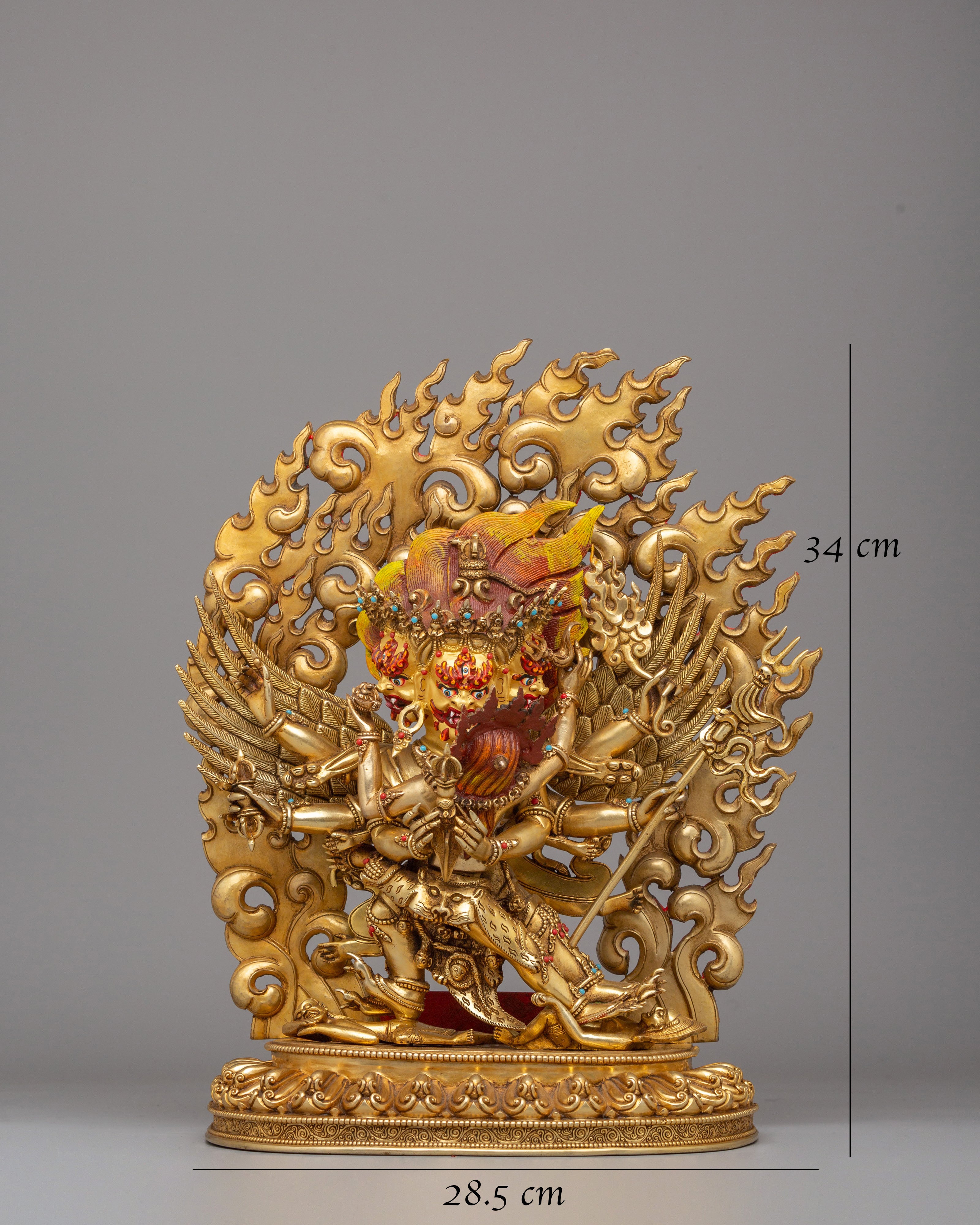 Handmade Altar Vajrakilaya Statue | Wrathful Tibetan Buddhist Deity