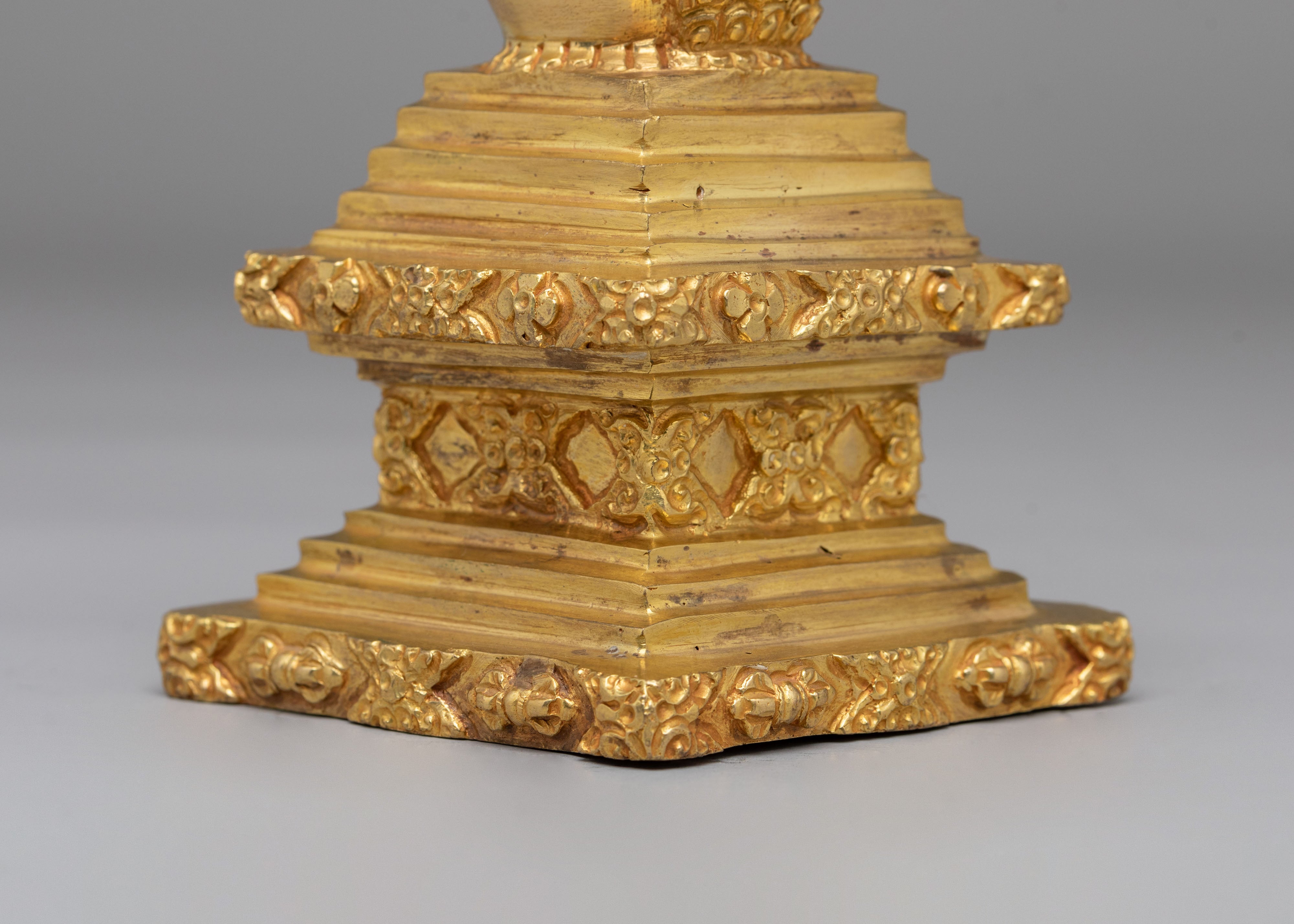 Himalayan Enlightenment Stupa | Gold-Plated Stupa for Meditation