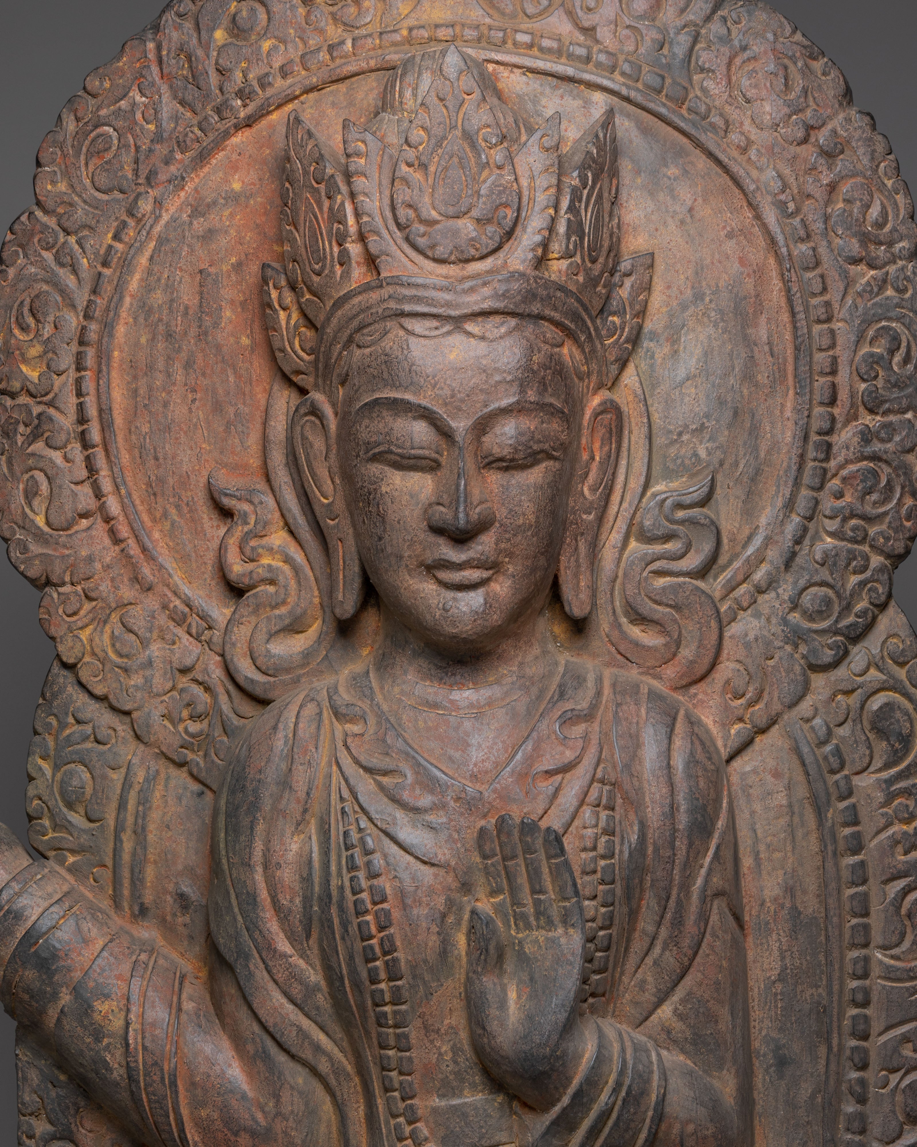 Divine Tara Compassion Statue | Hand-Carved Wooden Art