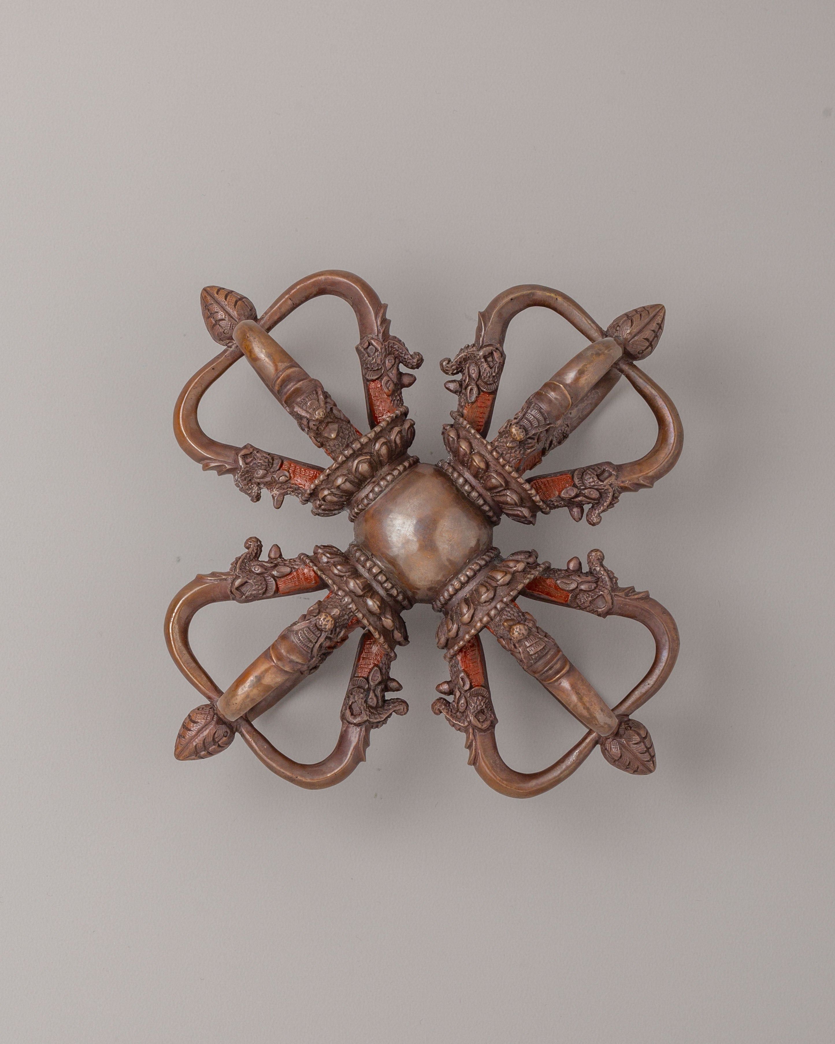 Tibetan Altar Vishwo Vajra | Sacred Tool for Meditation & Protection