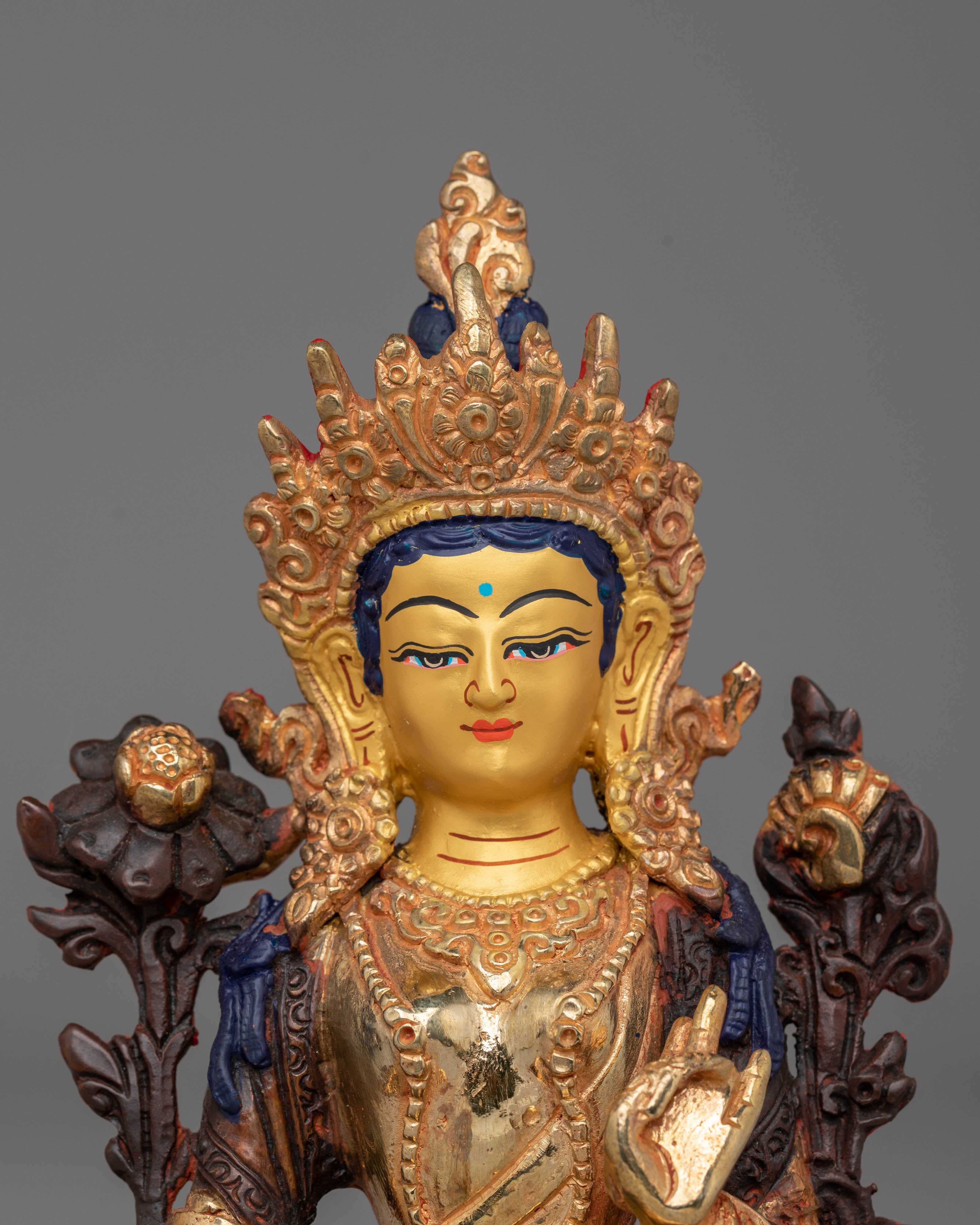Green Tara Handcrafted Tibetan Sculpture | Himalayan Spiritual Art