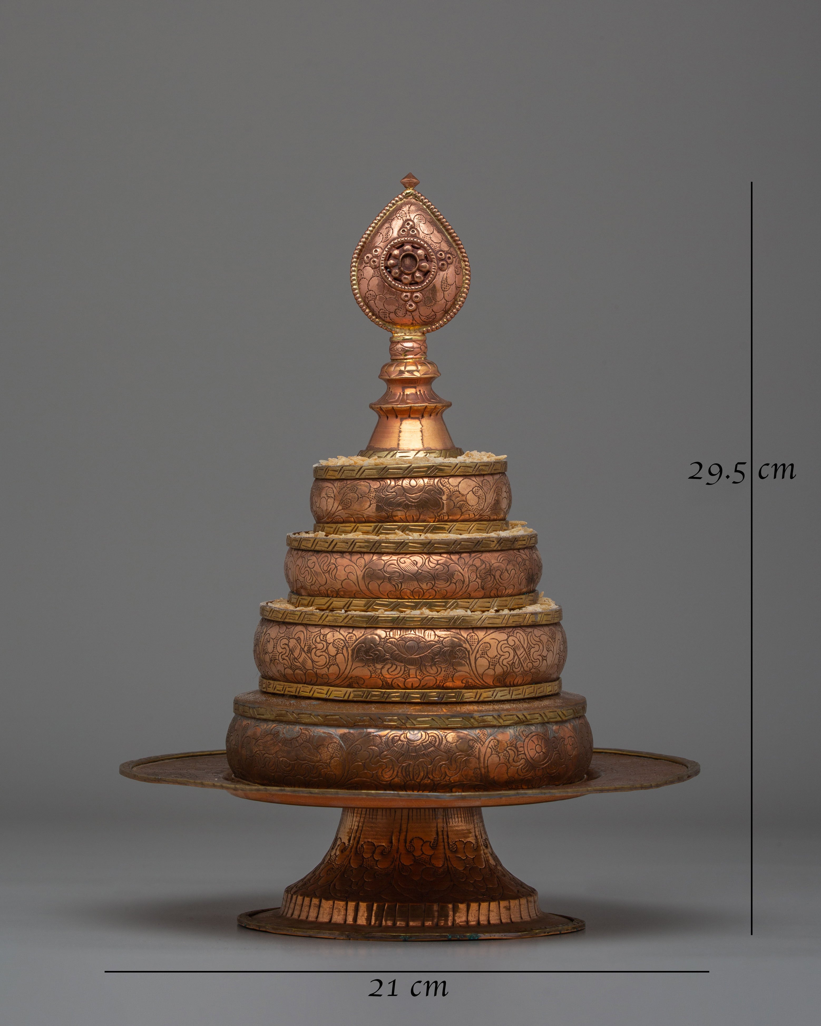 Tibetan Mandala Offering Ritual Set | Sacred Spiritual Decor for Meditation