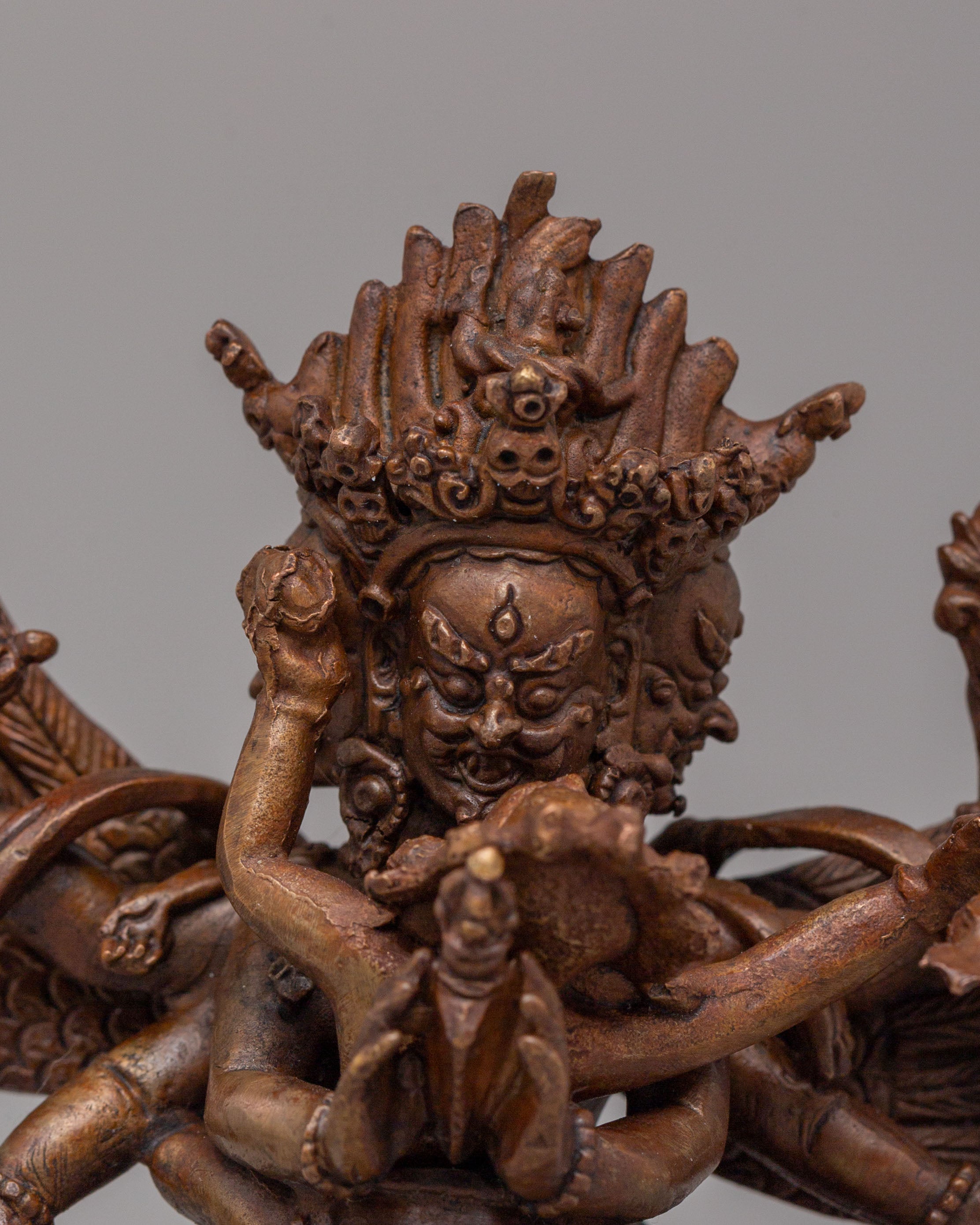 Sacred Vajrakilaya with Consort Statue | Tibetan Tantric Deity Figurine