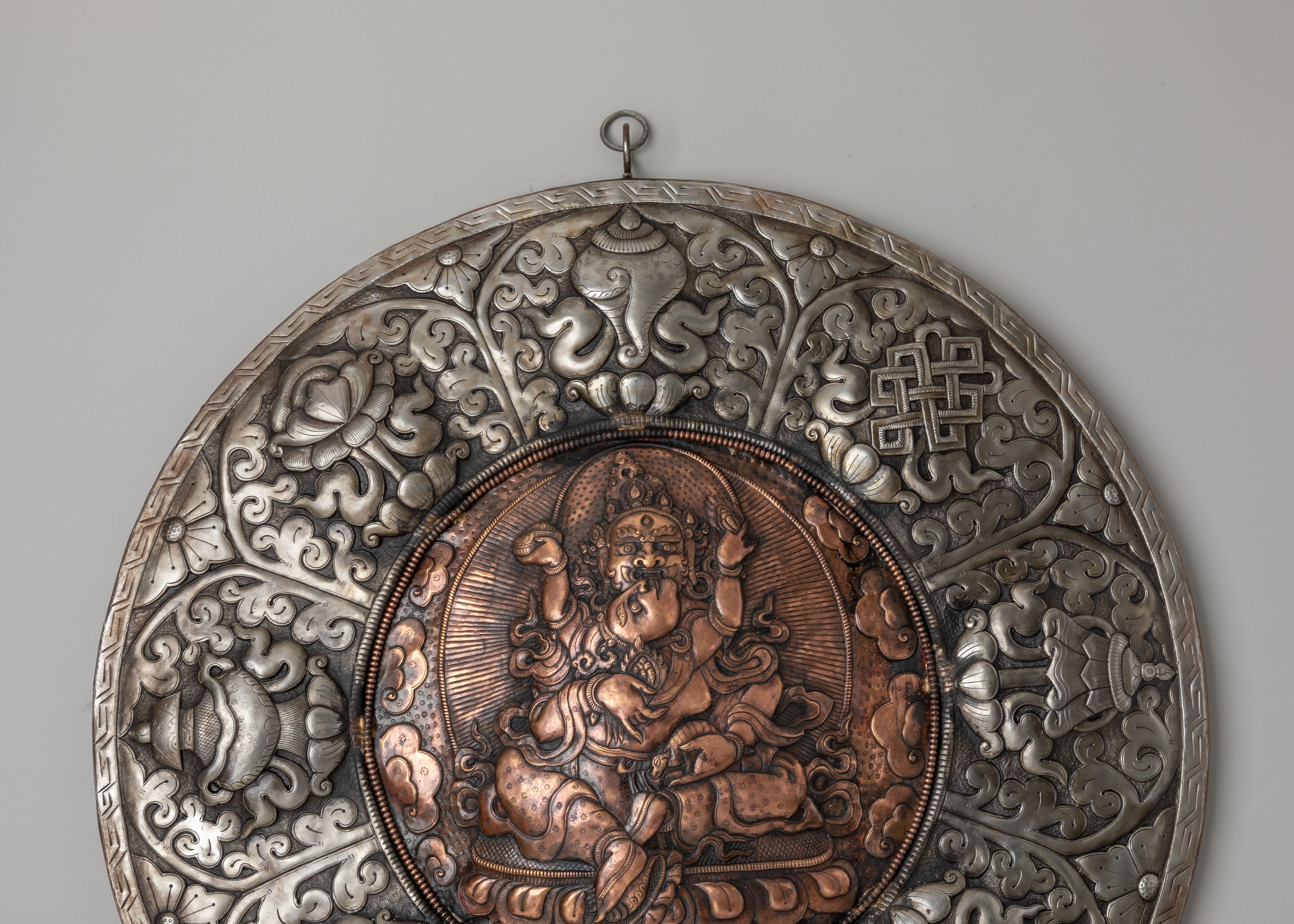 Handcrafted Red Dzambhala Wall Hanging | A Symbol of Prosperity