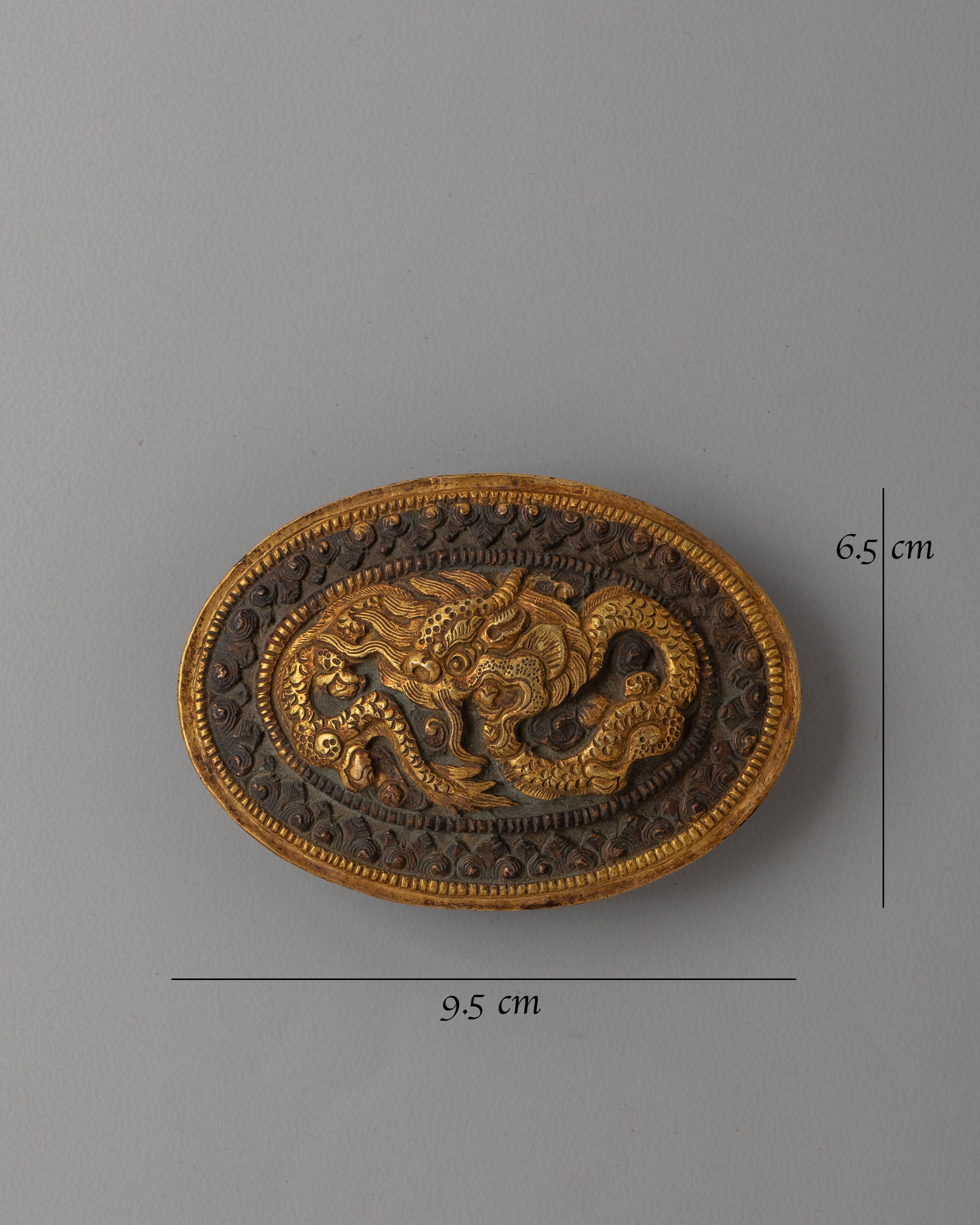 Tibetan Dragon Belt Buckle | Handcrafted Dragon Head Art