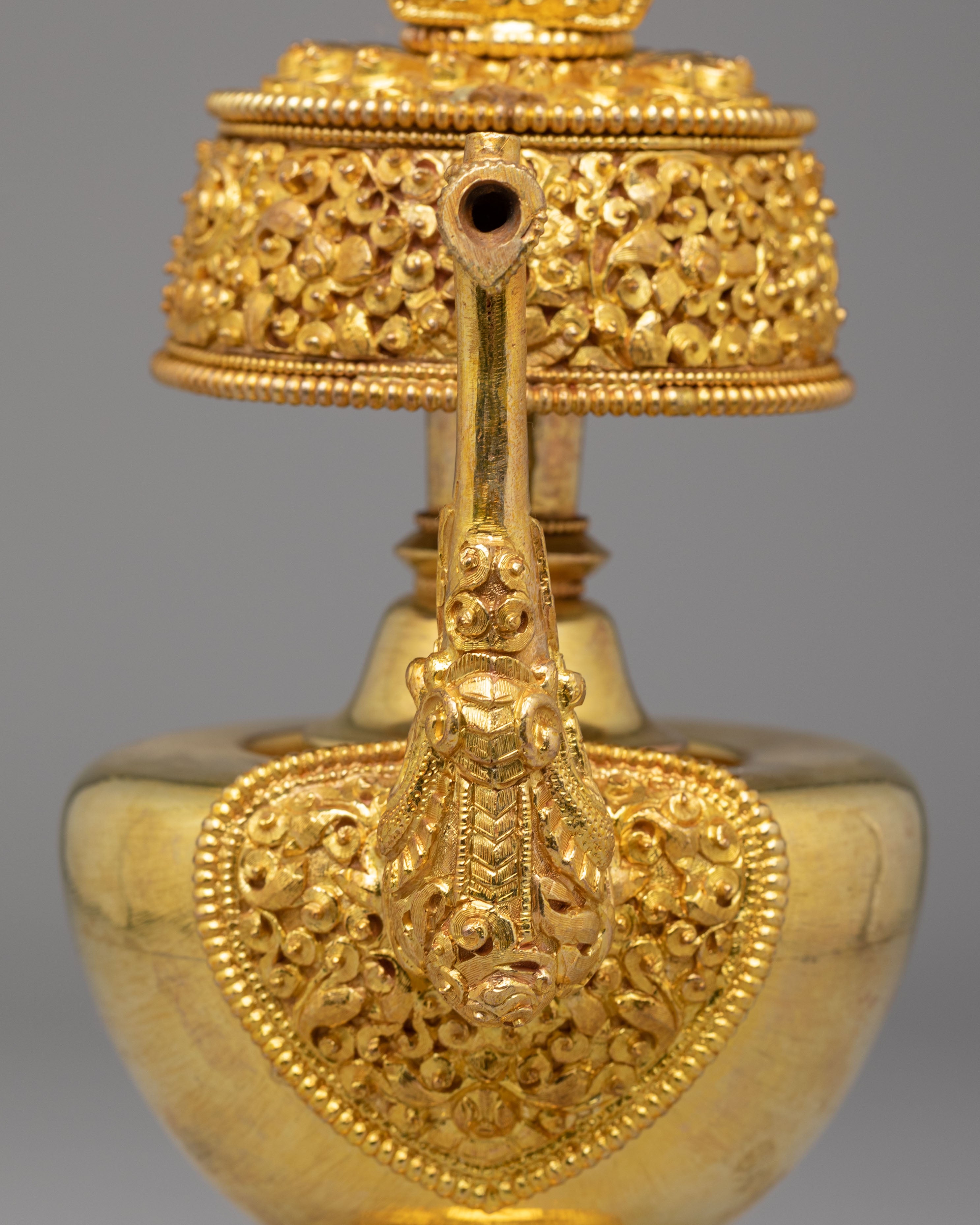 Bhumba Ritual Vessel Set | Gold Plated Copper Bhumba Set