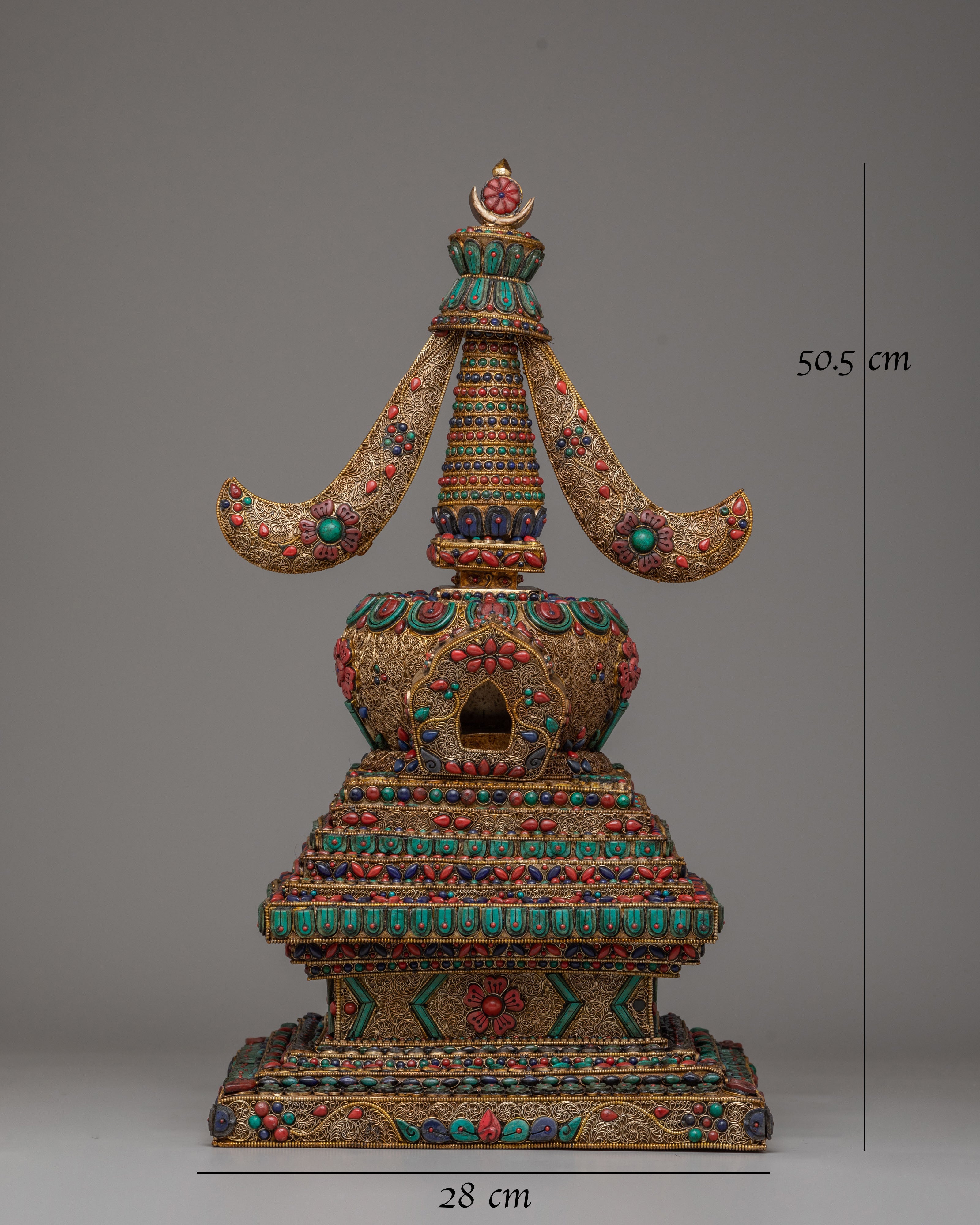 Traditional Sacred Jangchub Stupa | Tibetan Buddhist Shrine Decor