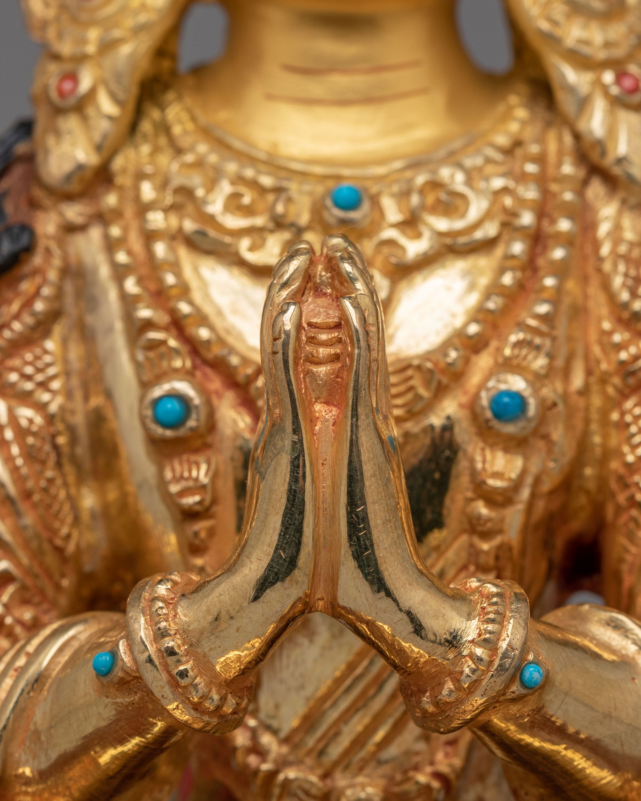 Ceremonial Chenrezig Shrine Sculpture | Tibetan Avalokiteshvara Deity
