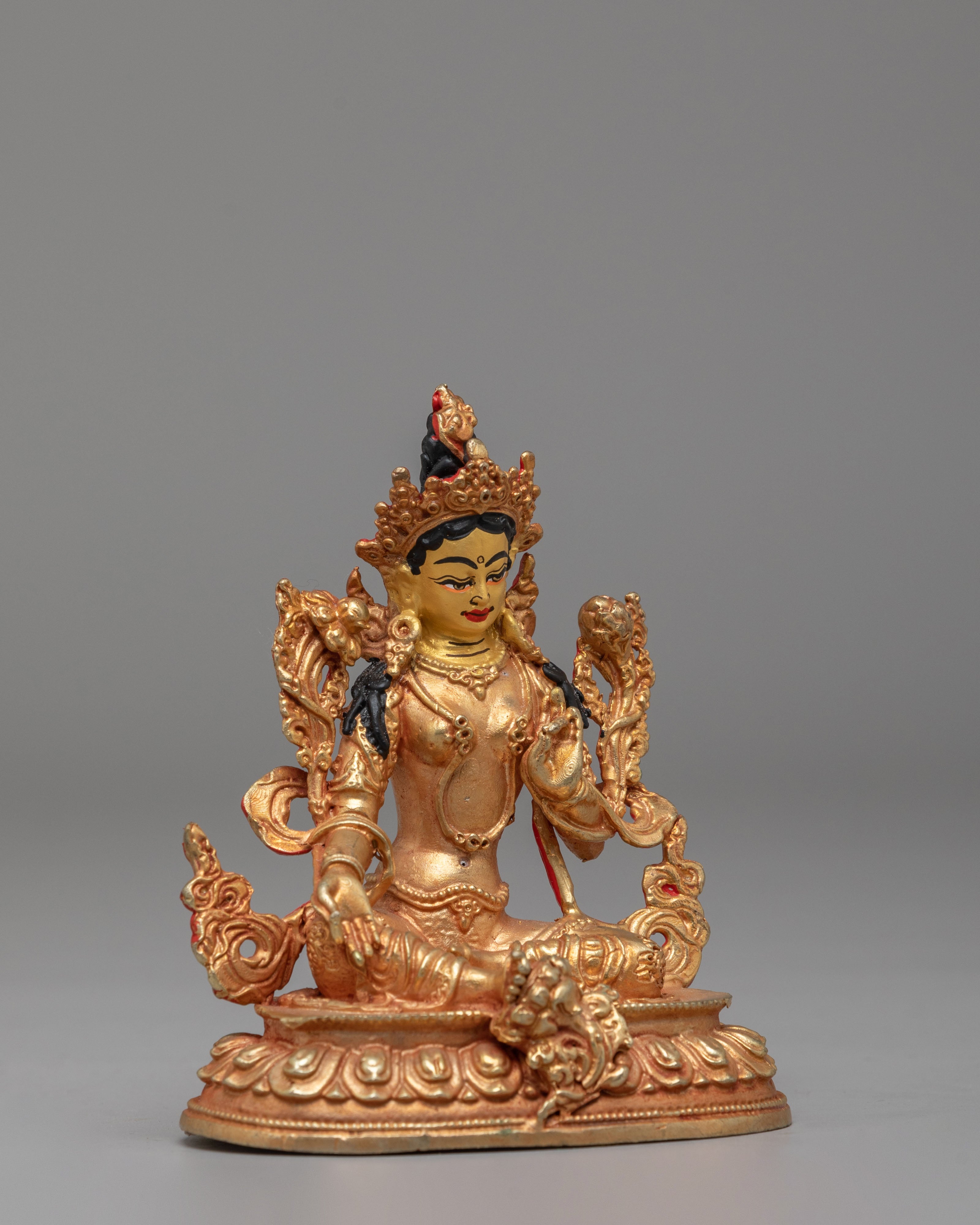 Himalayan Green Tara Statue for Shrine | Mother of all Buddhas
