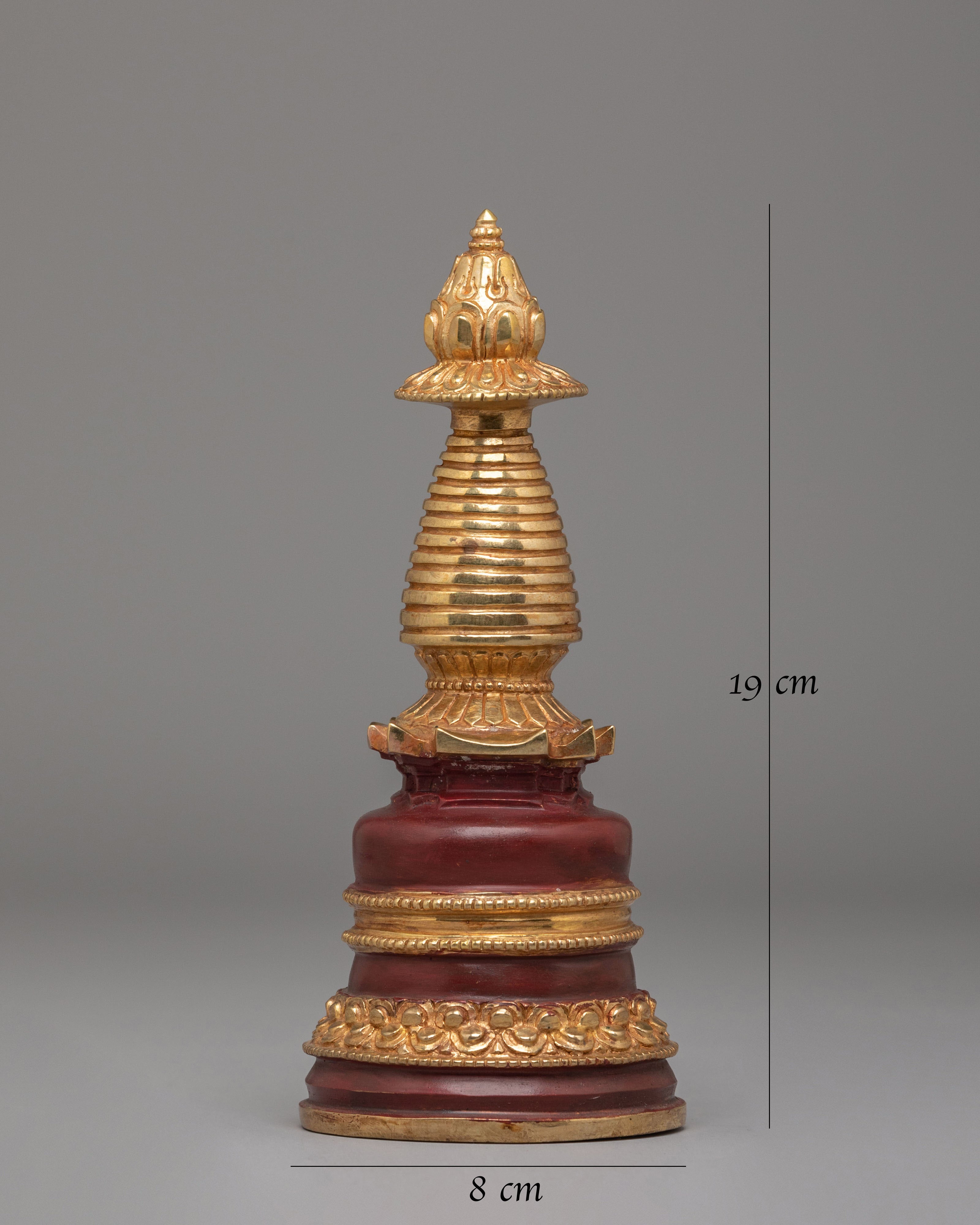 Handcrafted Kadampa Altar Stupa | Sacred Buddhist Shrine Decor