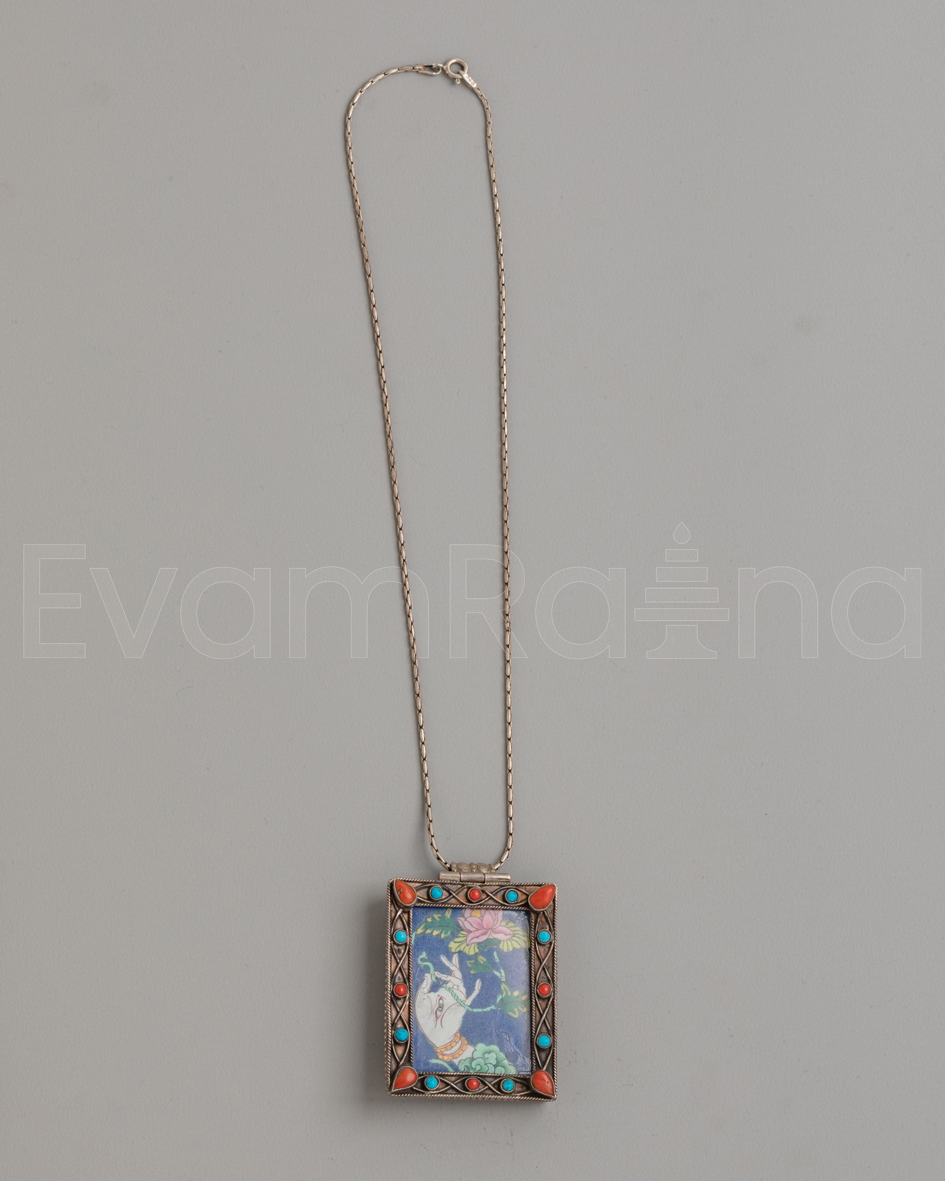 Traditional White Tara Hand Locket 