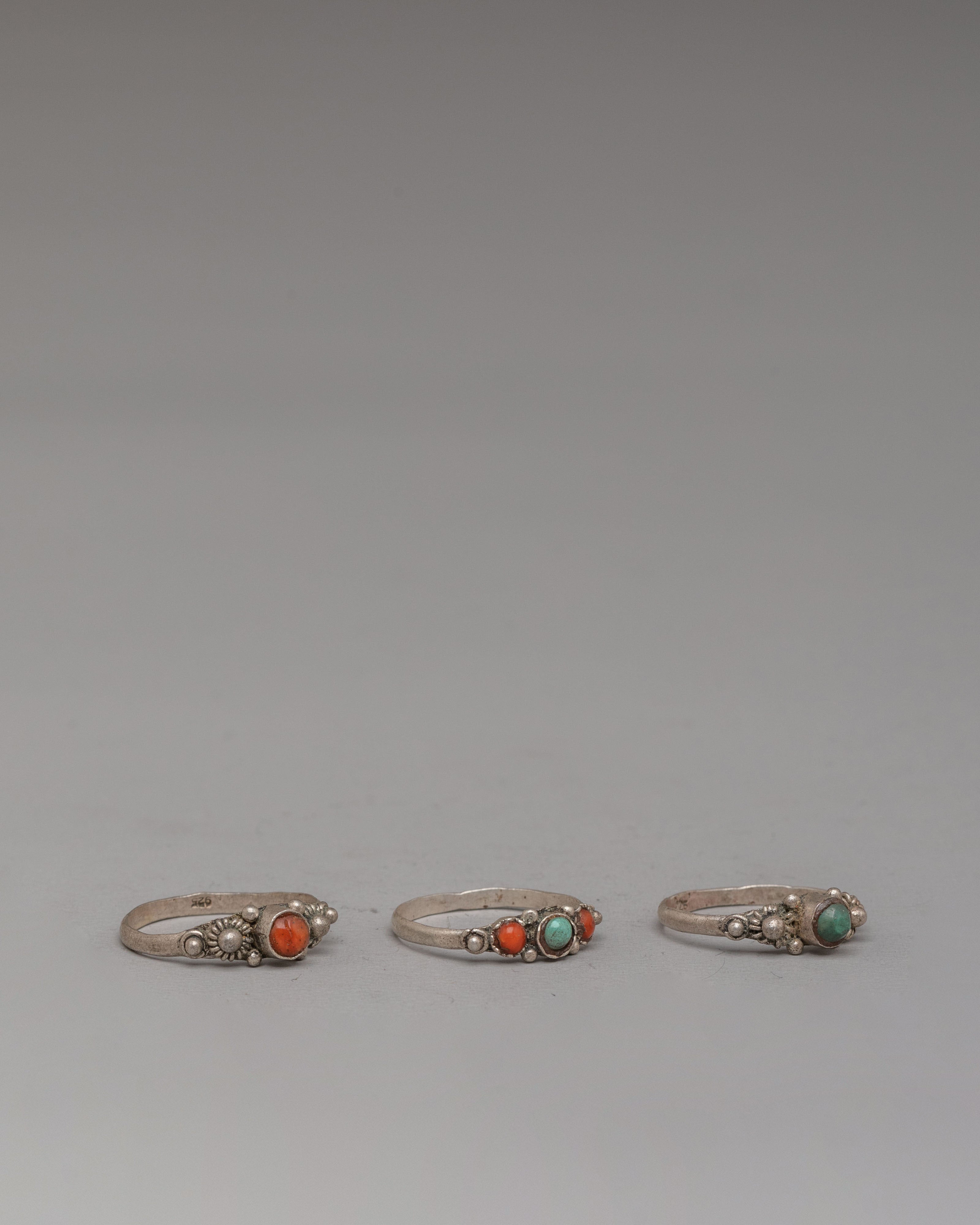 Spiritual Art Ring Set | Handmade Jewelry for Daily Wear
