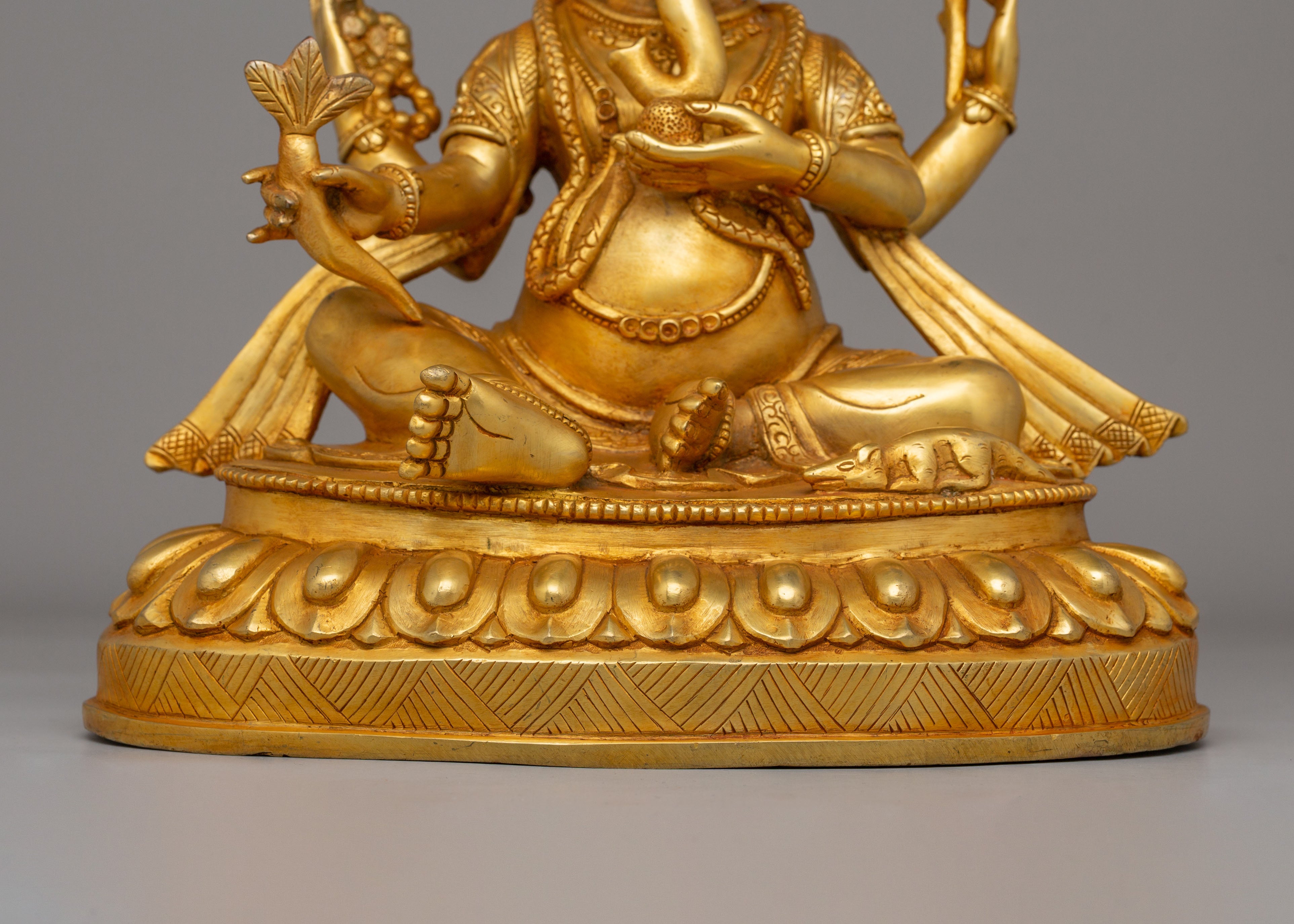 God Ganesh Divine Handcrafted Sculpture | Hindu Elephant God Figurine
