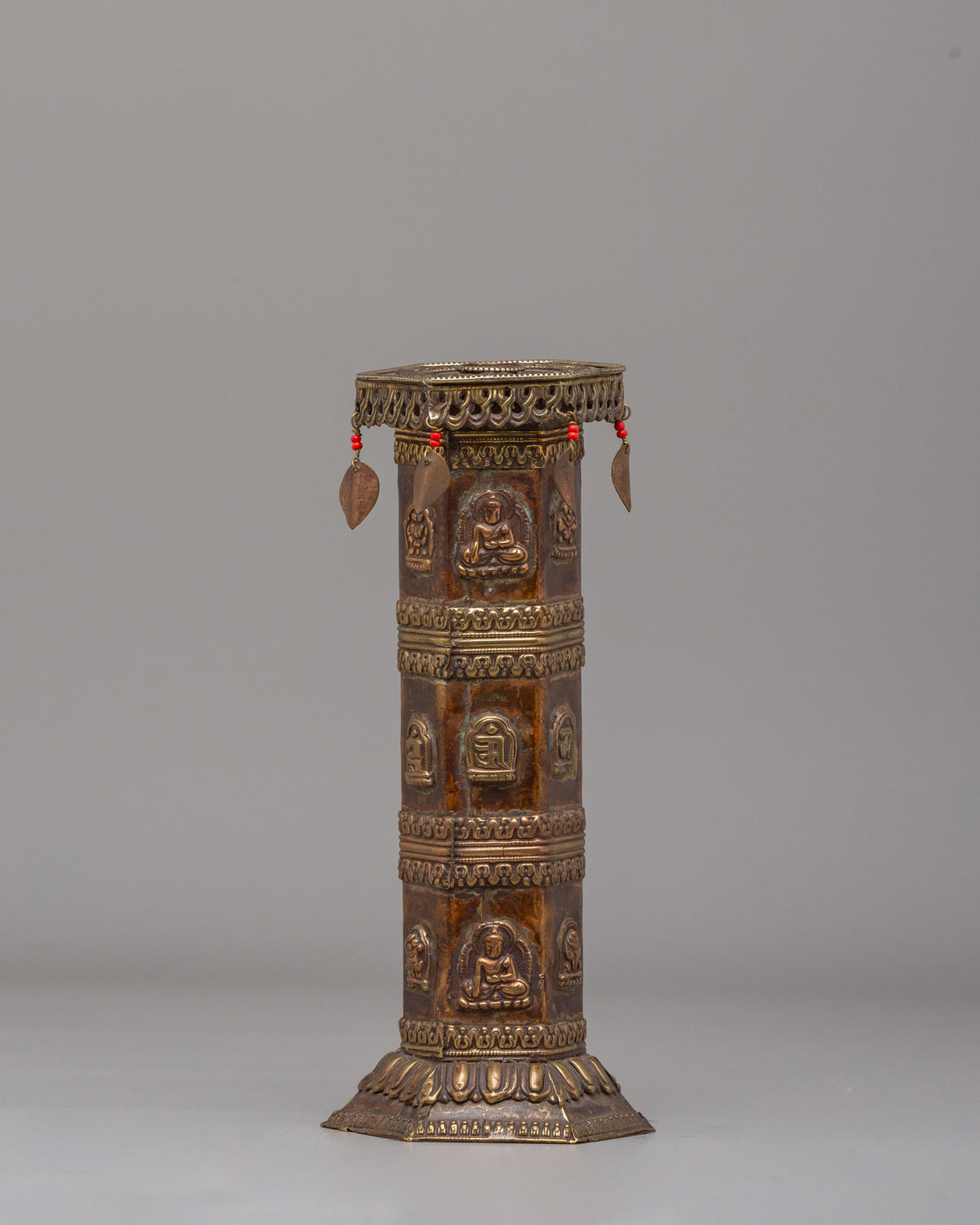 Himalayan Carved Incense Burner Pair | Ritual & Meditation Offering Vessels