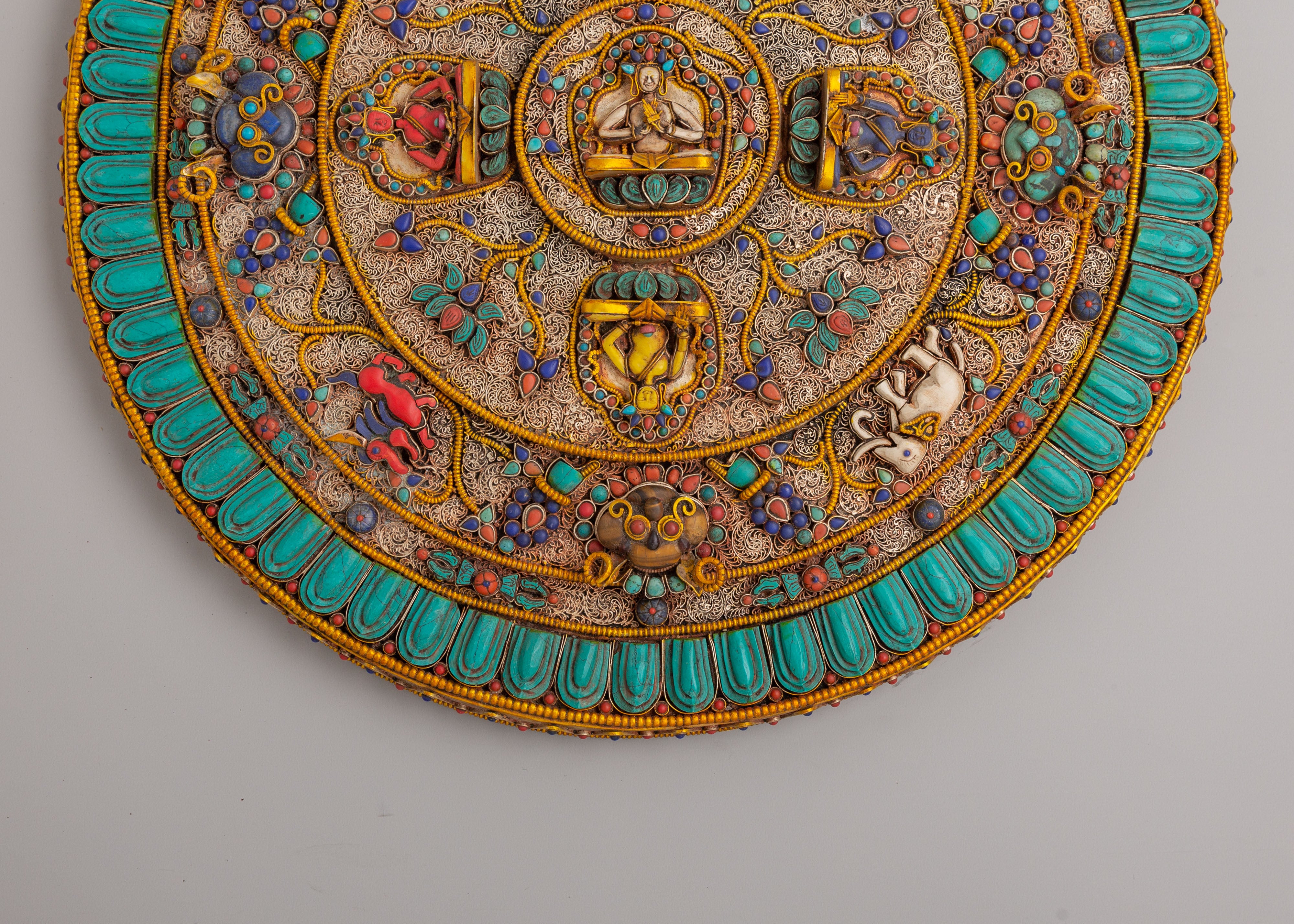 Handmade Dhyani Buddha Mandala Wall Hanging | Symbol of Enlightenment