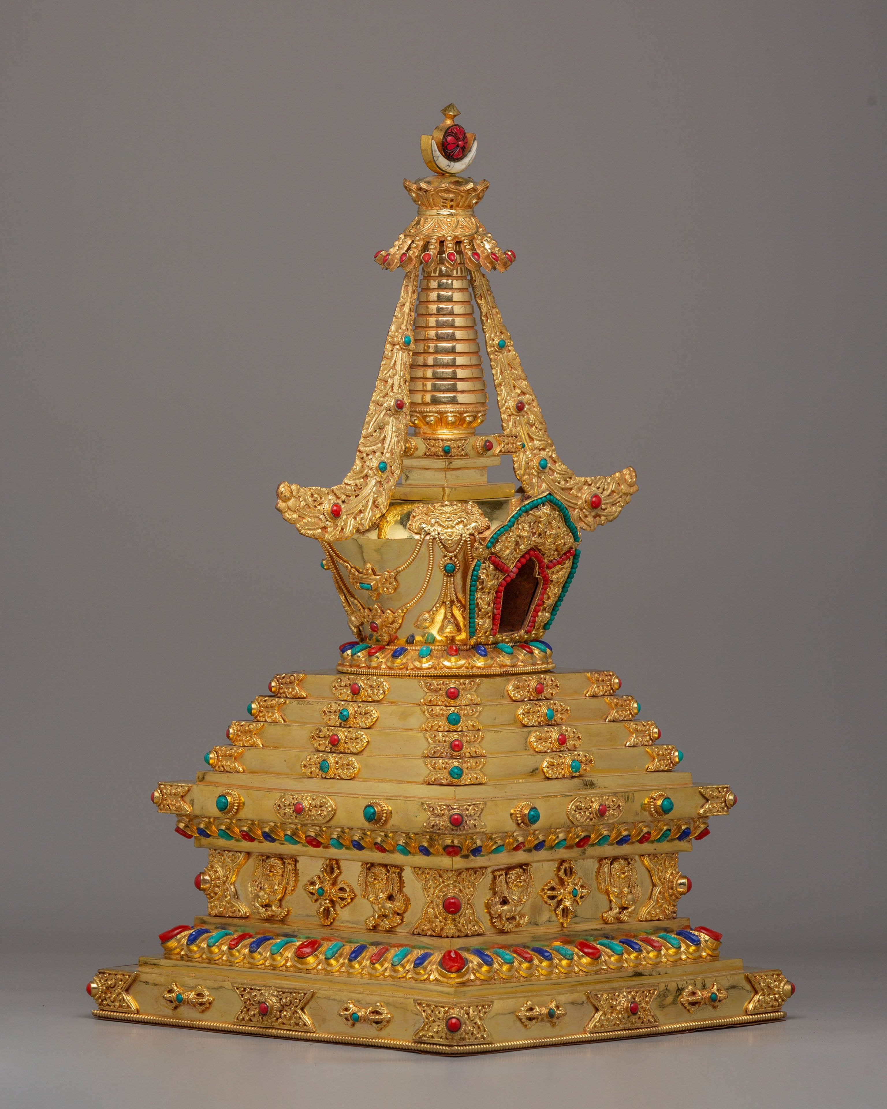 Handcrafted Ritual Enlightenment Stupa | Symbol of Peace & Spiritual Growth