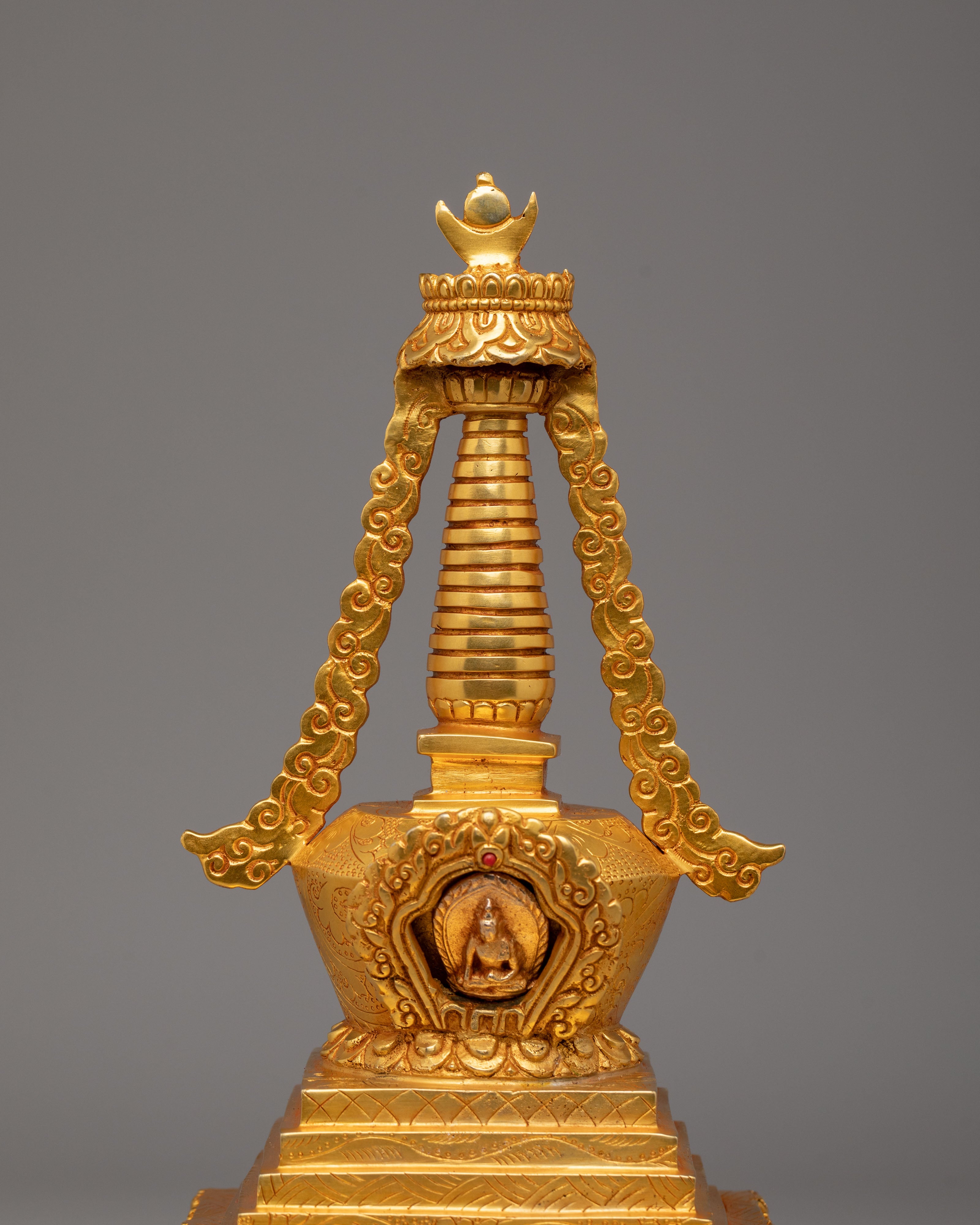 Handcrafted Enlightenment Stupa | Spiritual Home Decor