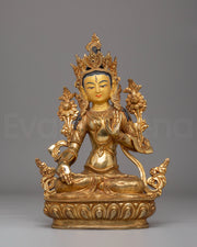 White Tara Handcrafted Copper Statue