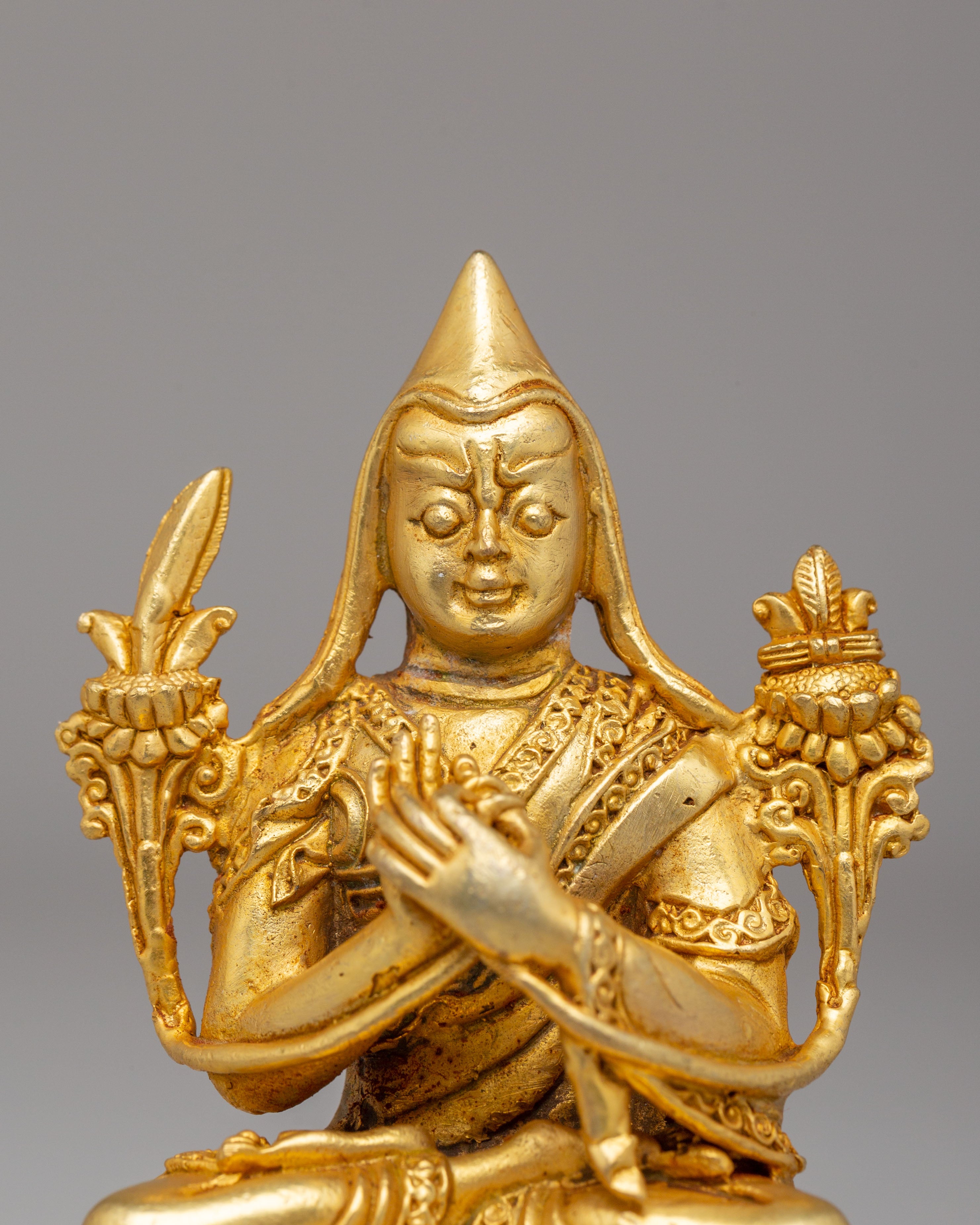 Tibetan Altar Tsongkhapa Statue | Sacred Buddhist Decor