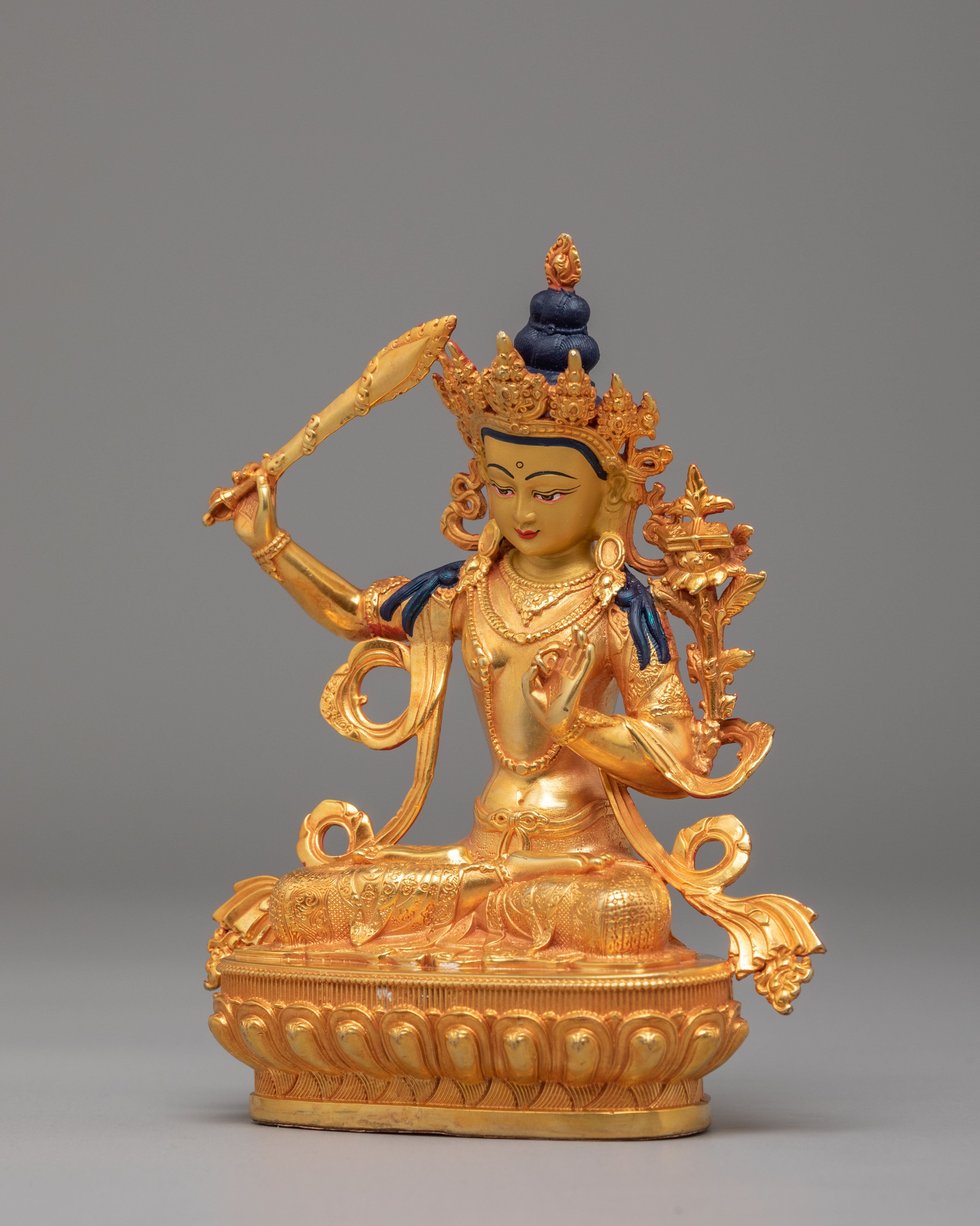 Machine Made Manjushri Figurine | Bodhisattva of Wisdom