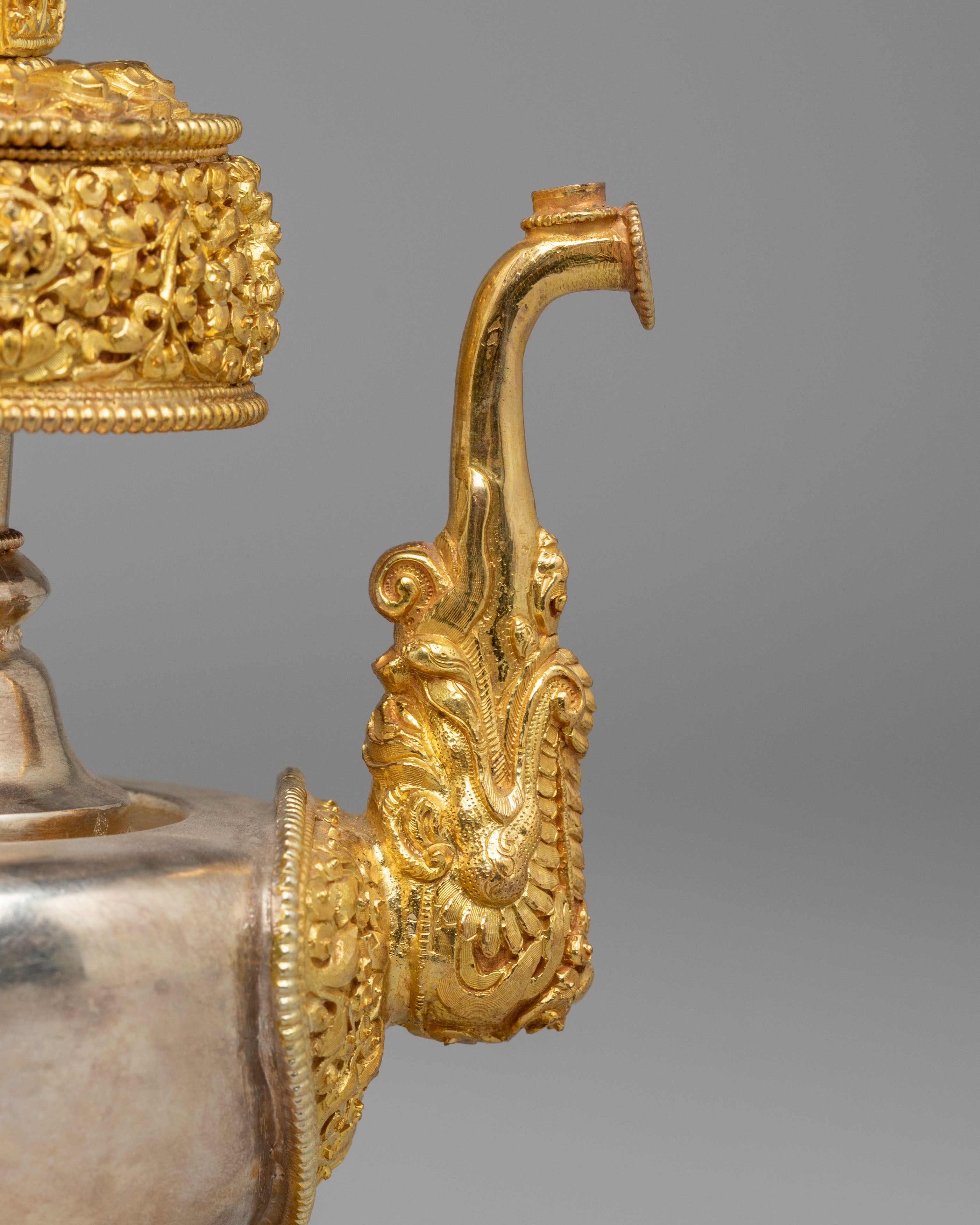 Himalayan Sacred Offering Bhumba | Gold and Silver Plated Bhumba