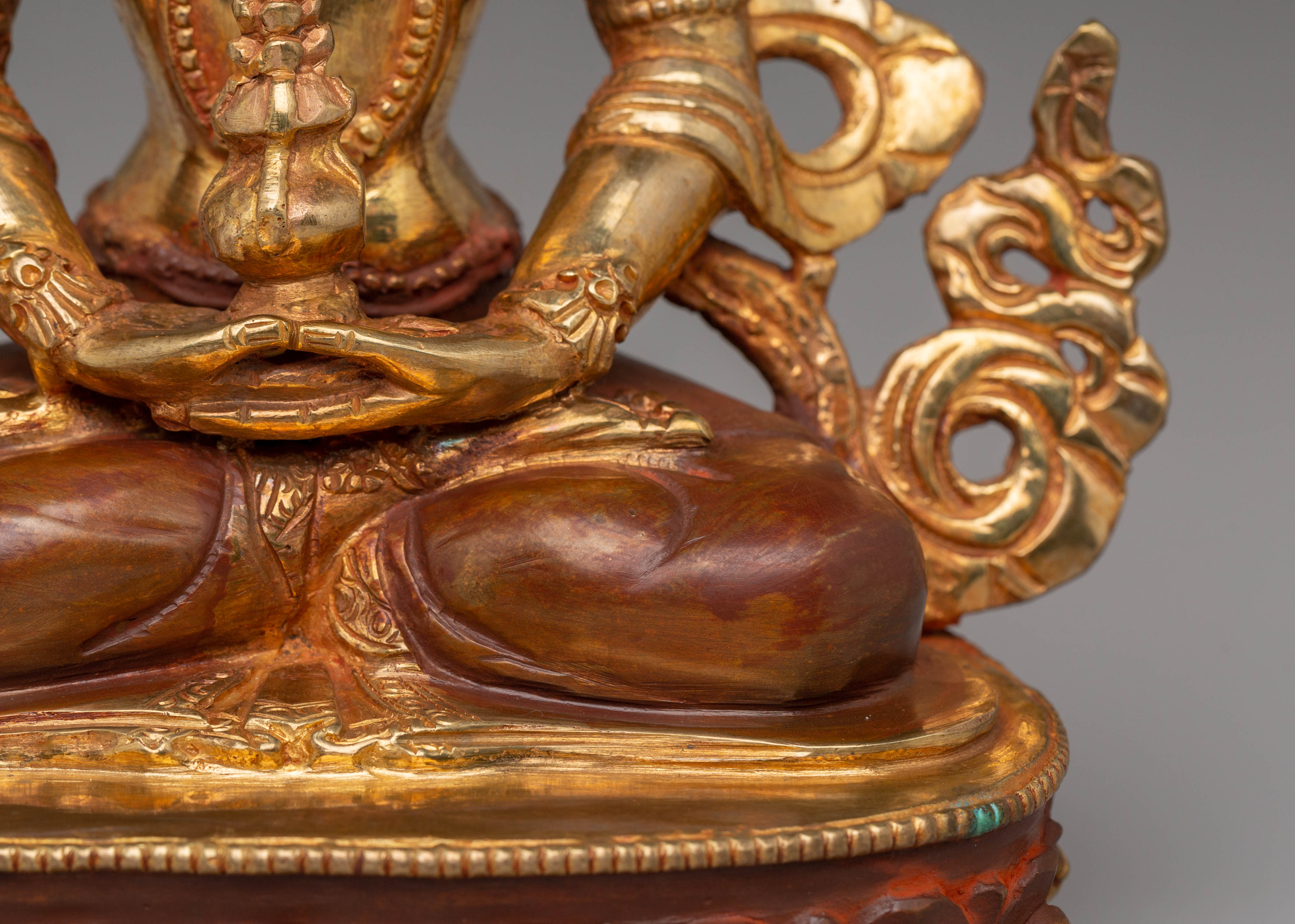Amitayus Handmade Golden Statue | Tibetan Buddha of Infinite Life