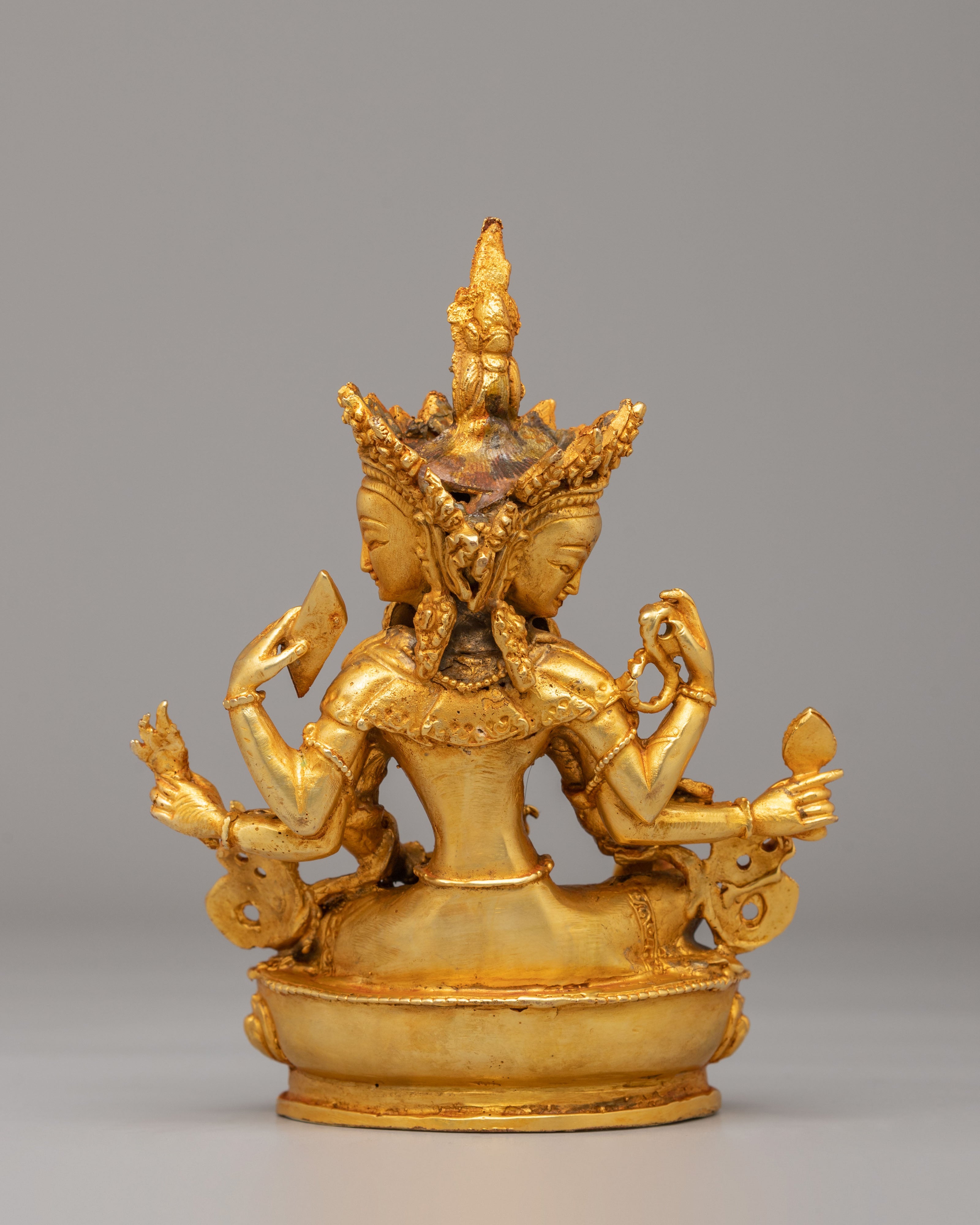 Wealth Deity Vasudhara Statue | Tibetan Goddess Figurine for Abundance