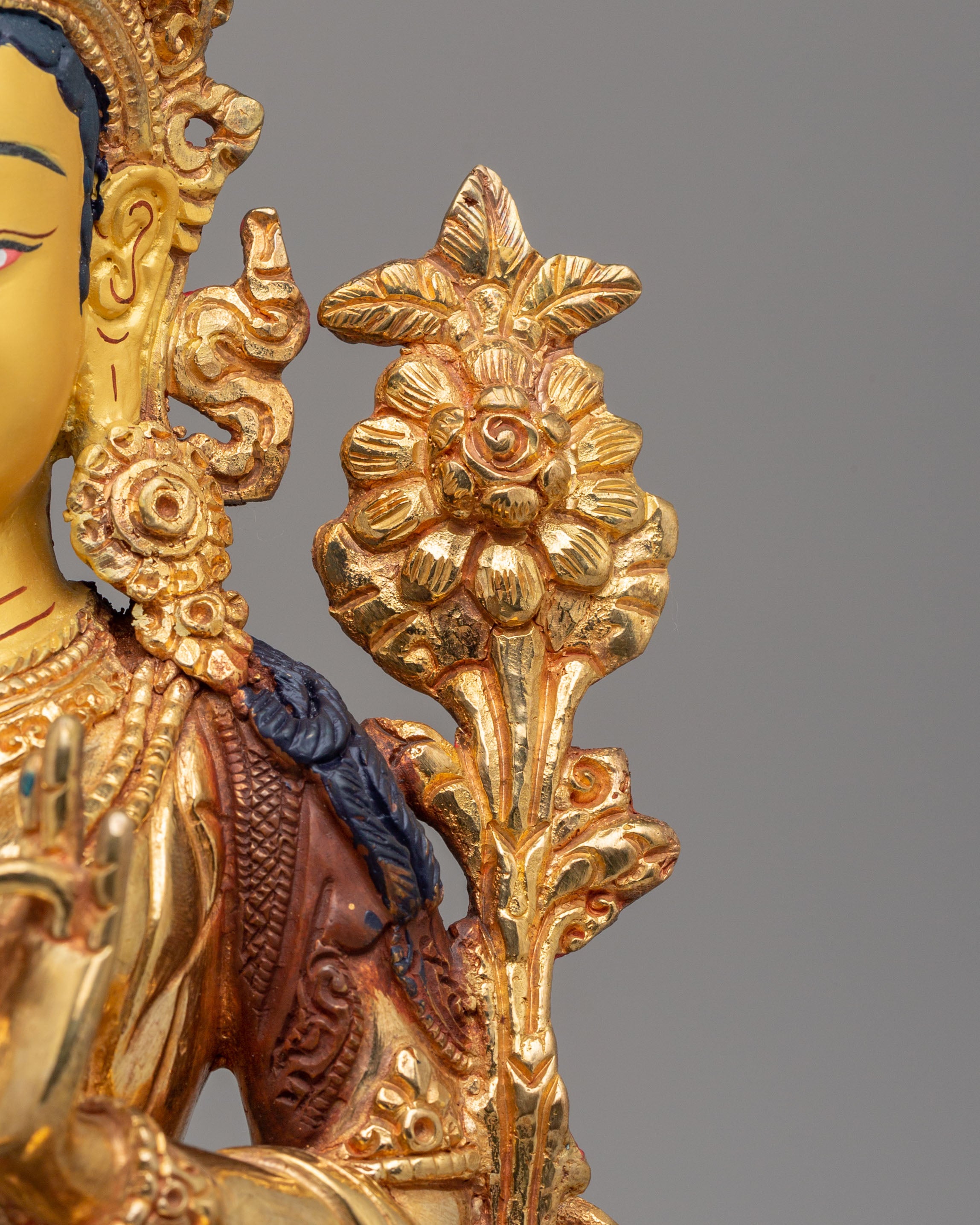 Spiritual Green Tara Protection Figure | Tibetan Statue for Meditation