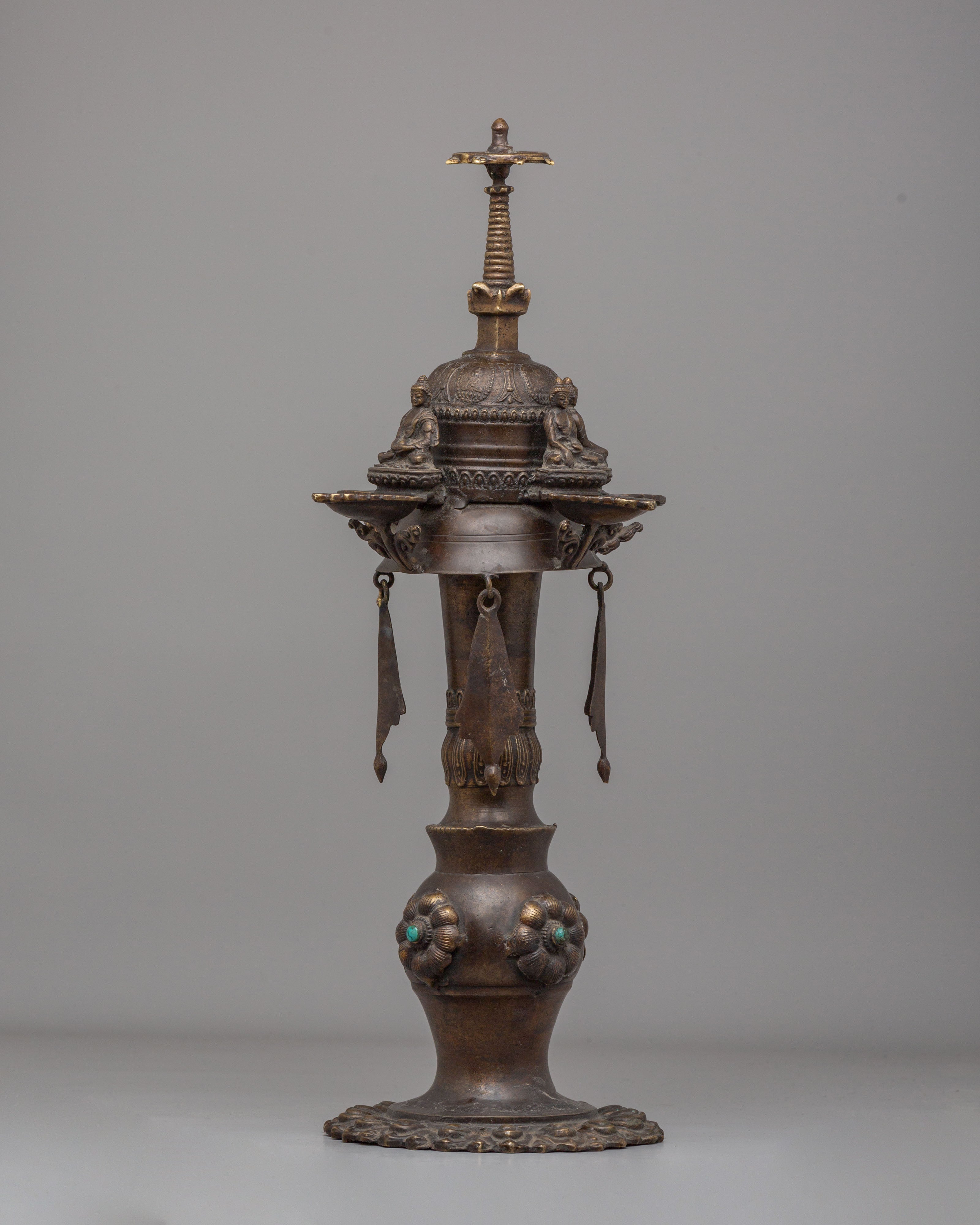 Buddhist Altar Oil Lamp | Spiritual Home Decor