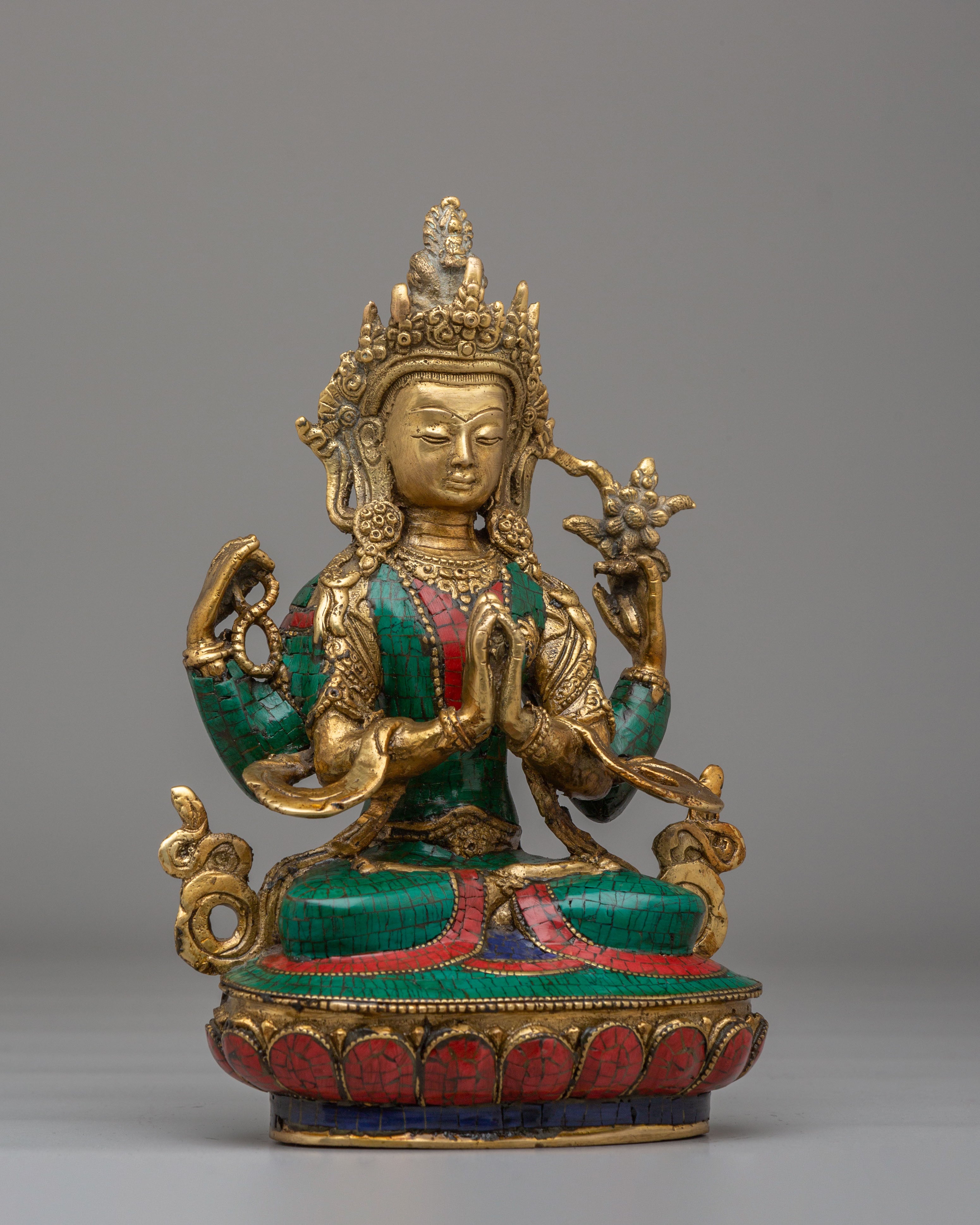 Traditional Chenrezig Statue | Tibetan Avalokiteshvara Statue