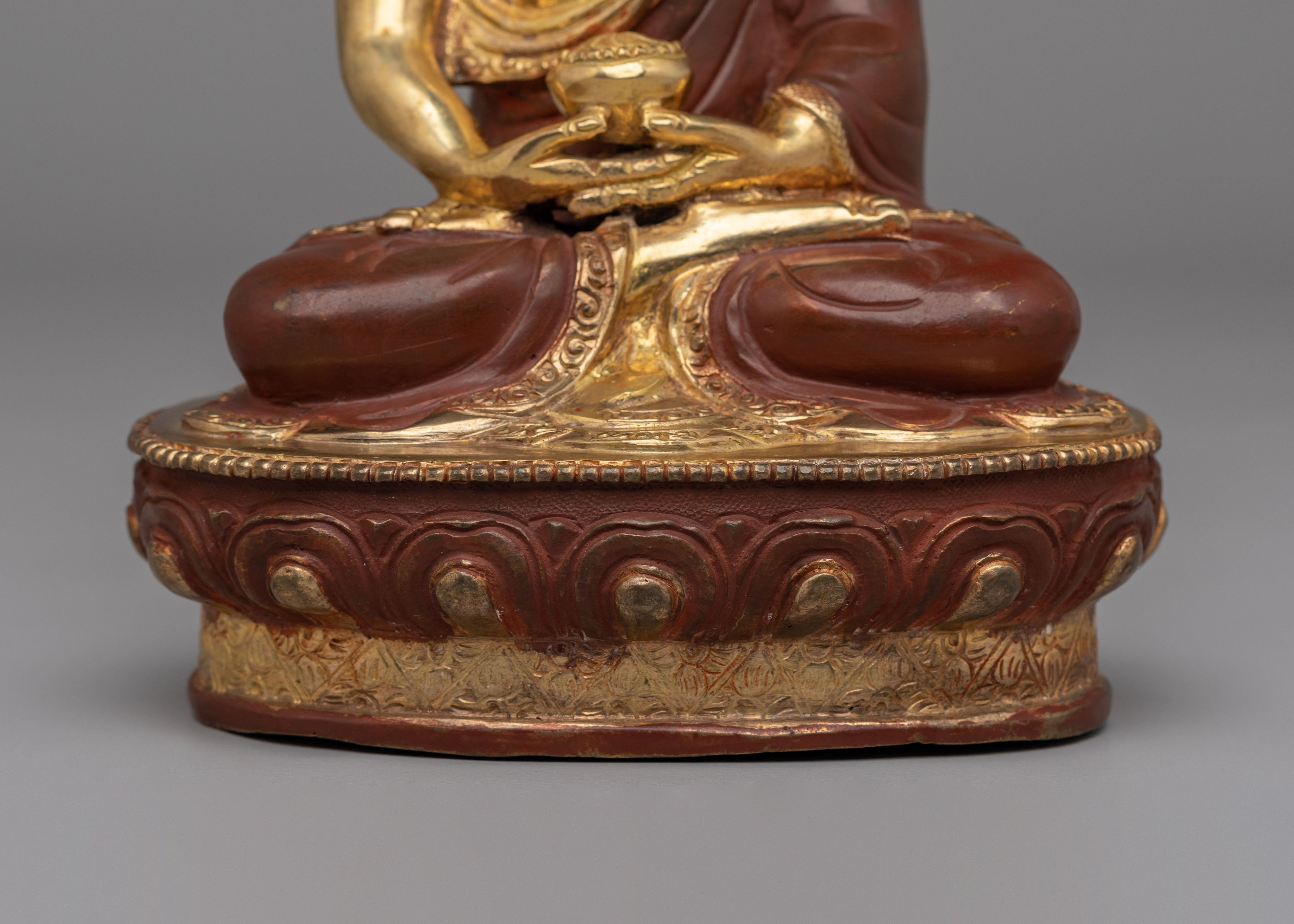 Amitabha Buddha Statue for Altar | Traditional Buddhist Decor