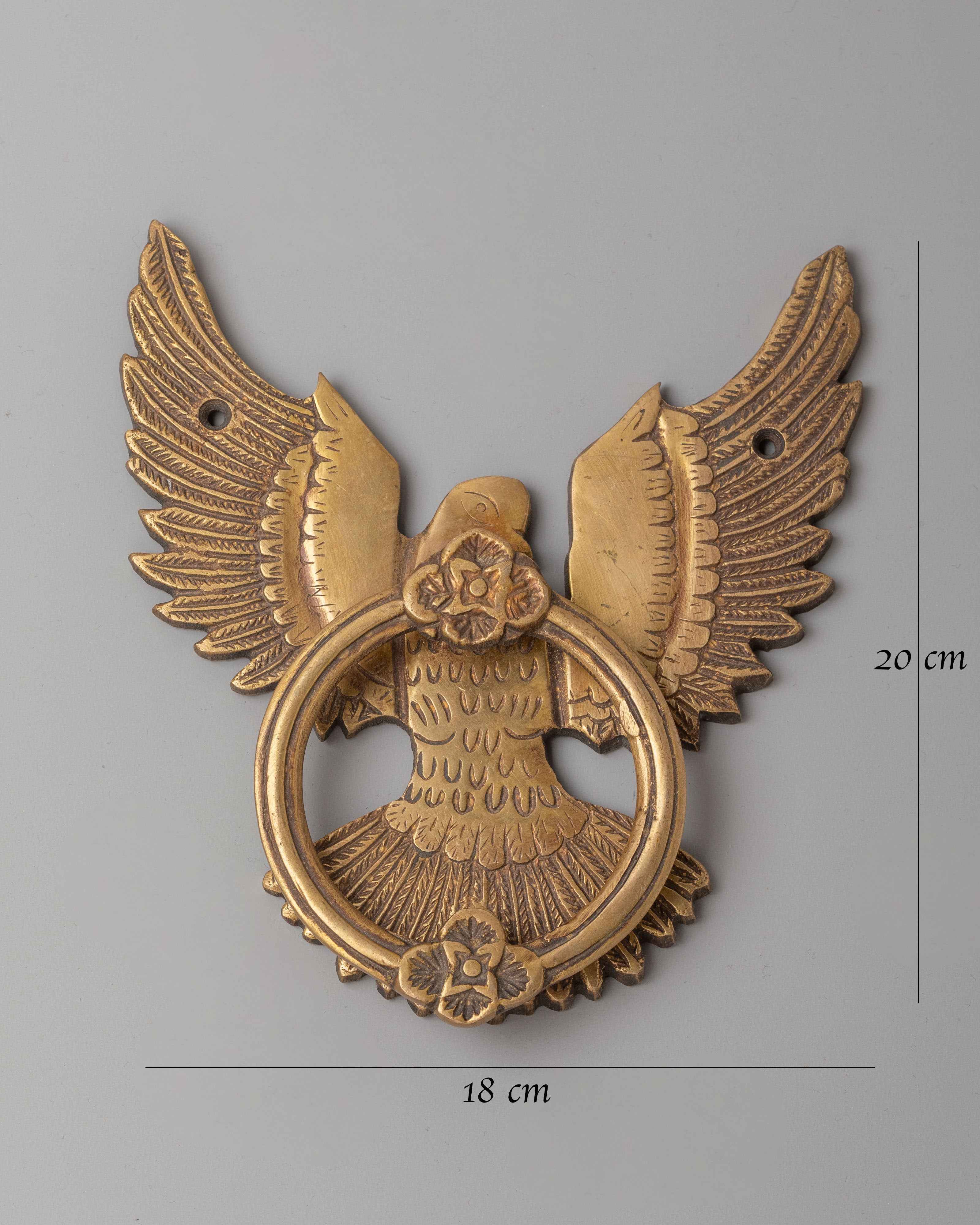 Decorative Brass Bird Door Knob Set | Handcrafted Traditional Door Hardware