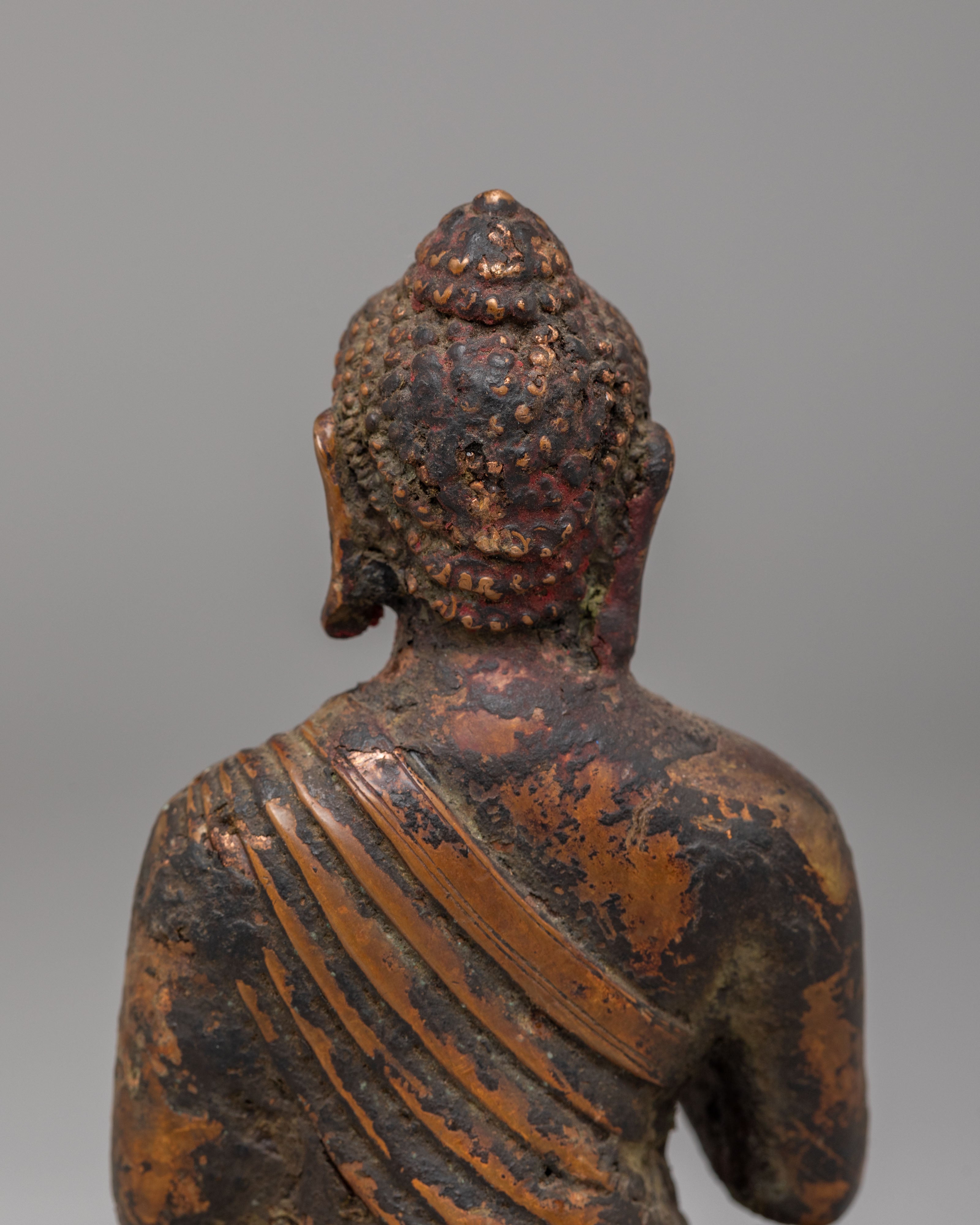 Spiritual Amoghasiddhi Sculpture | Handmade Buddhist Statue for Meditation