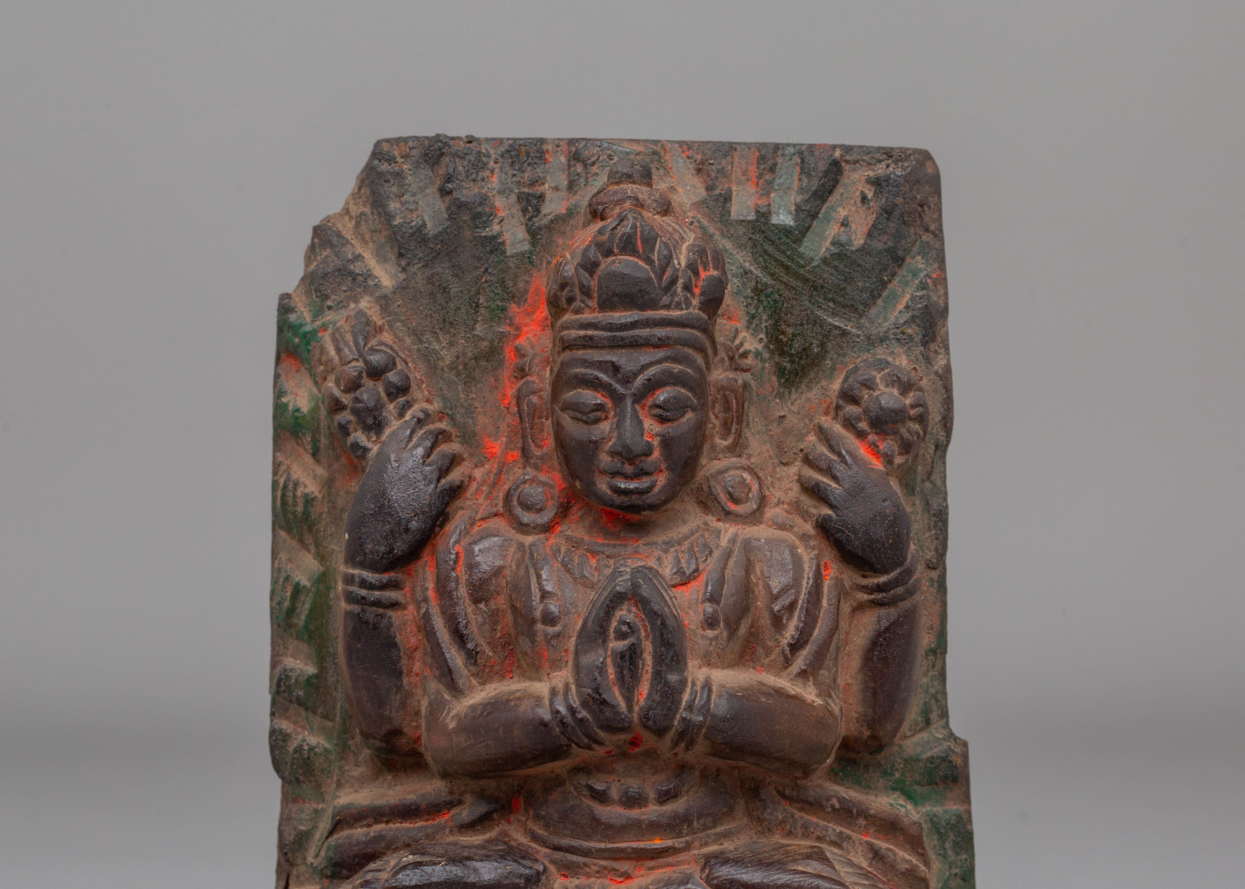 Avalokiteshvara Chenrezig Deity Statue | Stone Buddhist Compassion Art