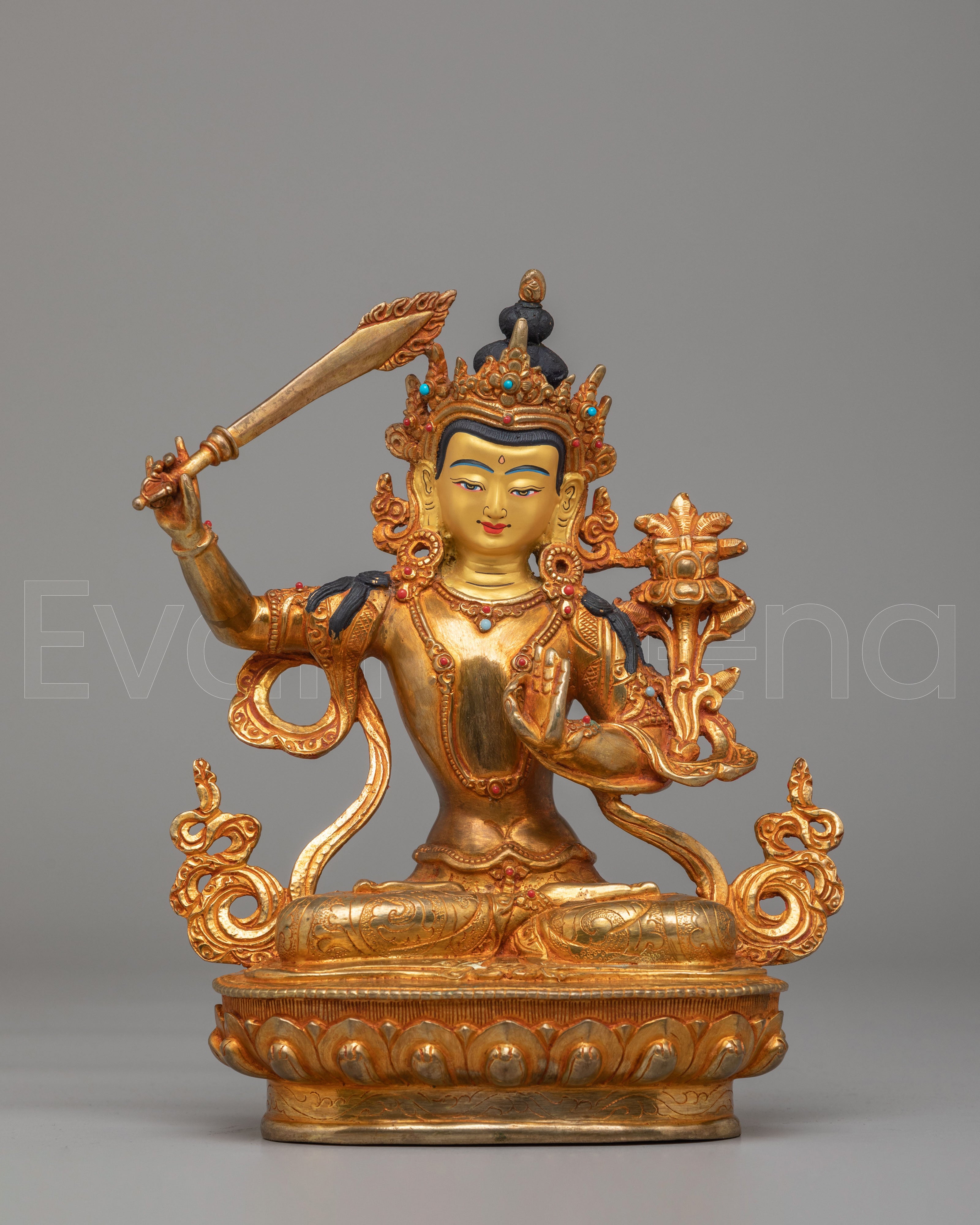 Manjushri Statue For Buddhist Devotion 