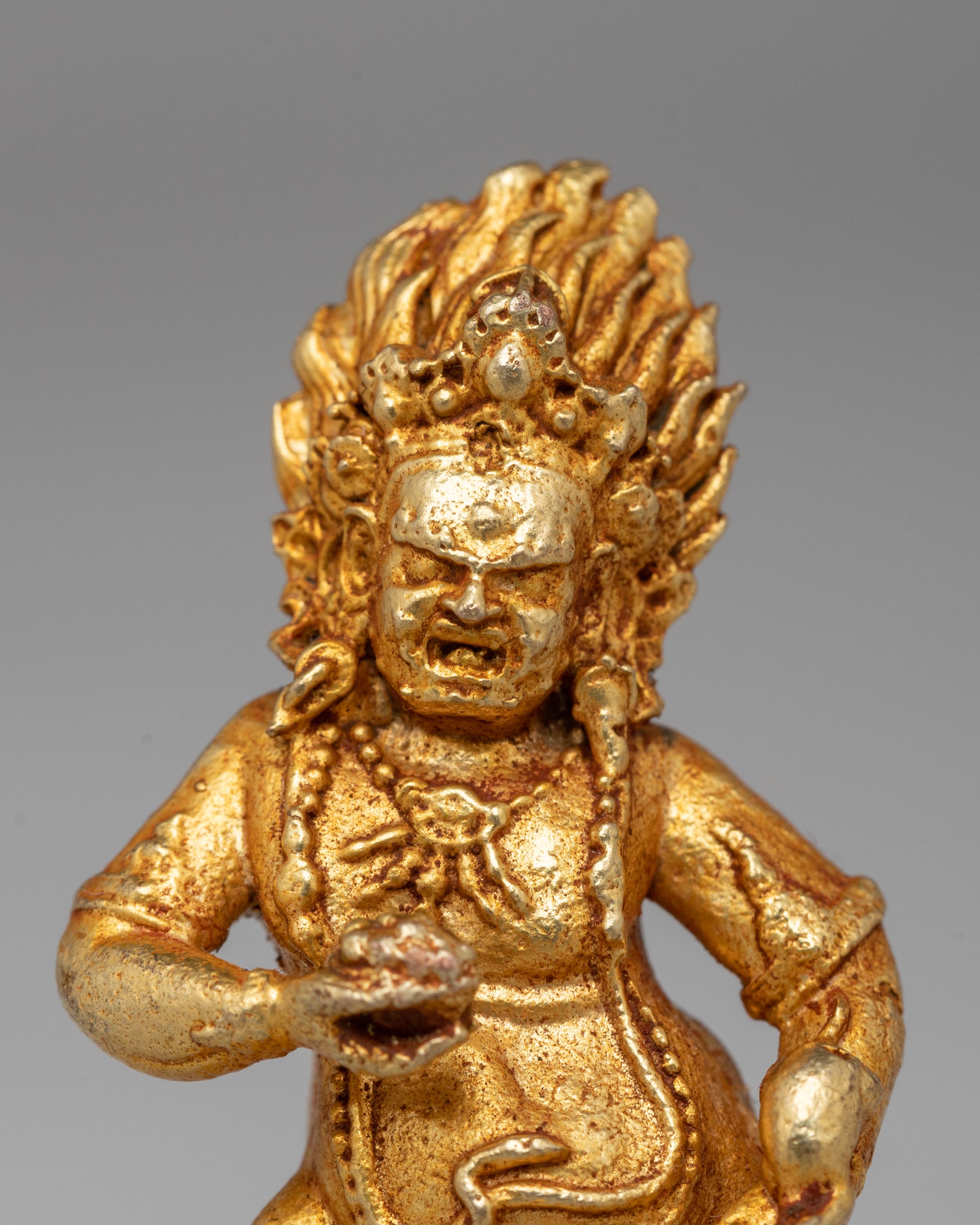 Sacred Black Dzambhala Deity Statue | Tibetan Wealth God for Prosperity