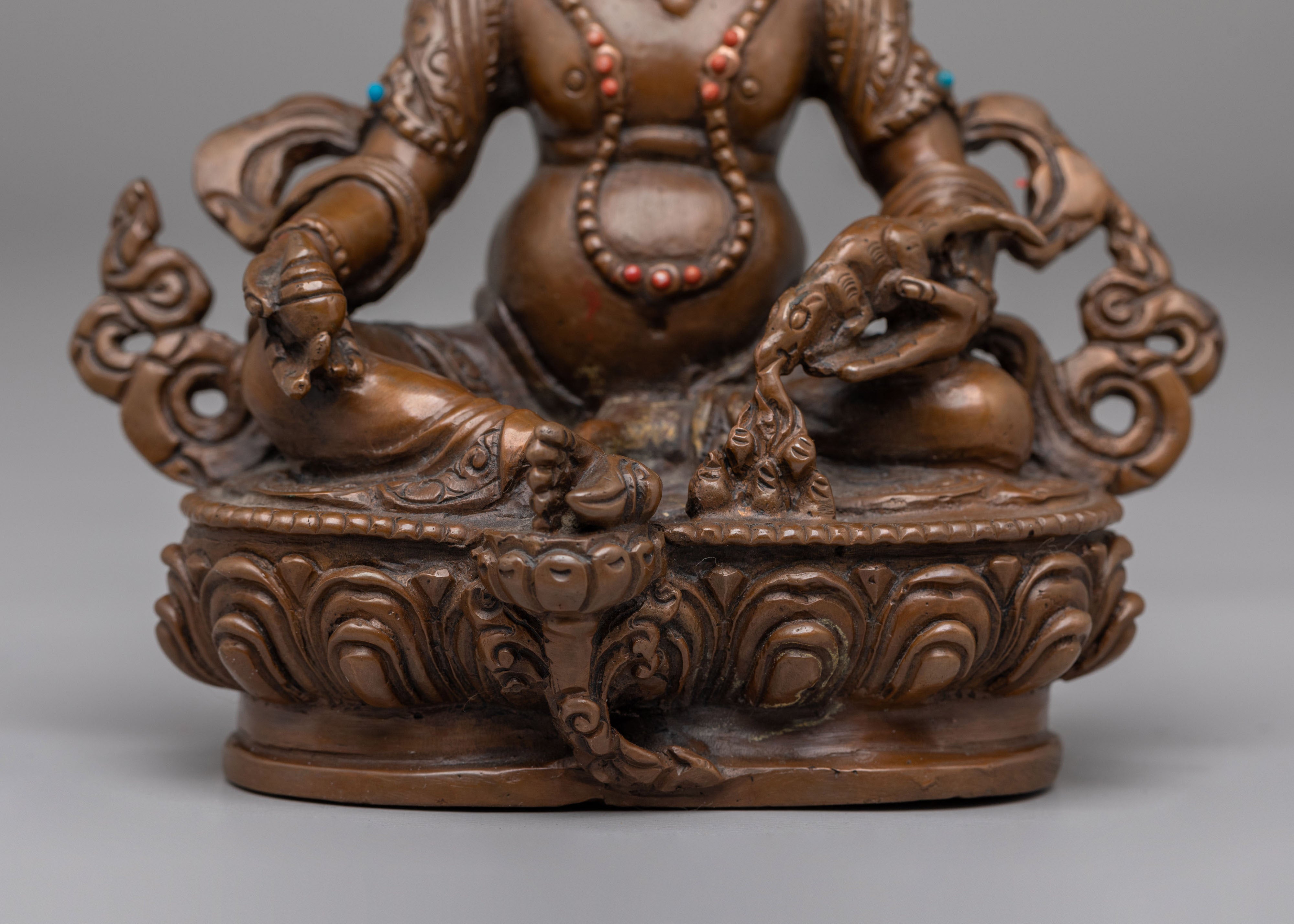 Traditional Dzambhala Sculpture | Wealth Deity Statue