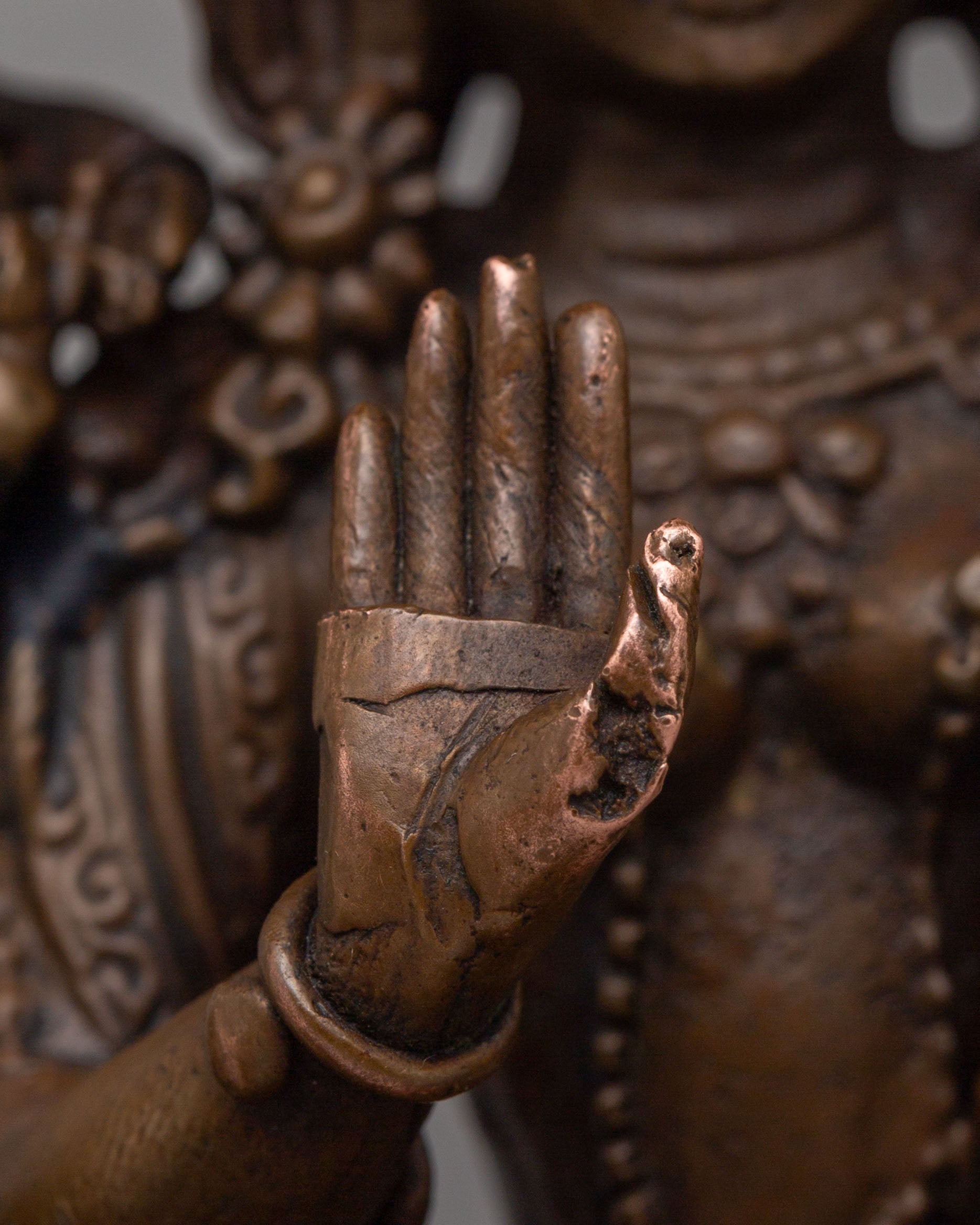 Sacred Harati Mata Statue | Oxidized Copper Body with Acrylic Color
