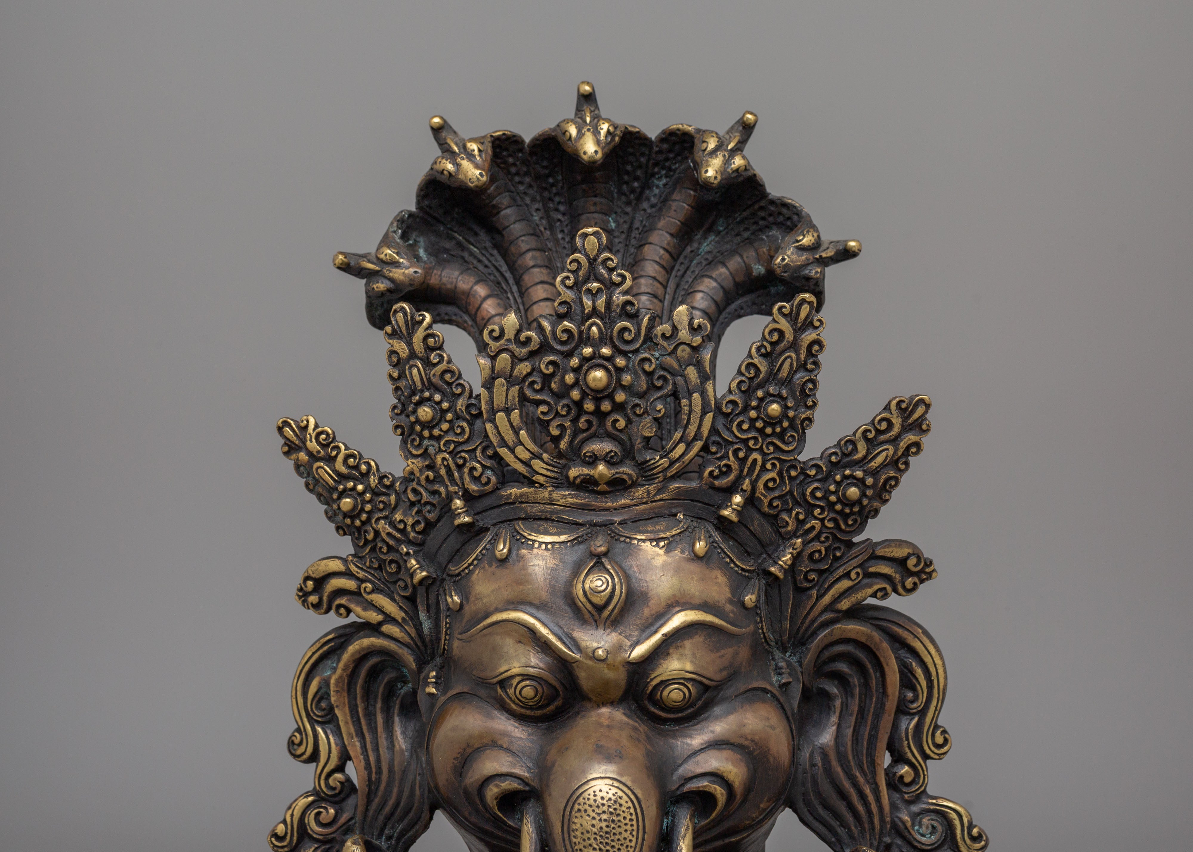 Handmade Ganesh Head for Decor | Traditional Hindu Artwork