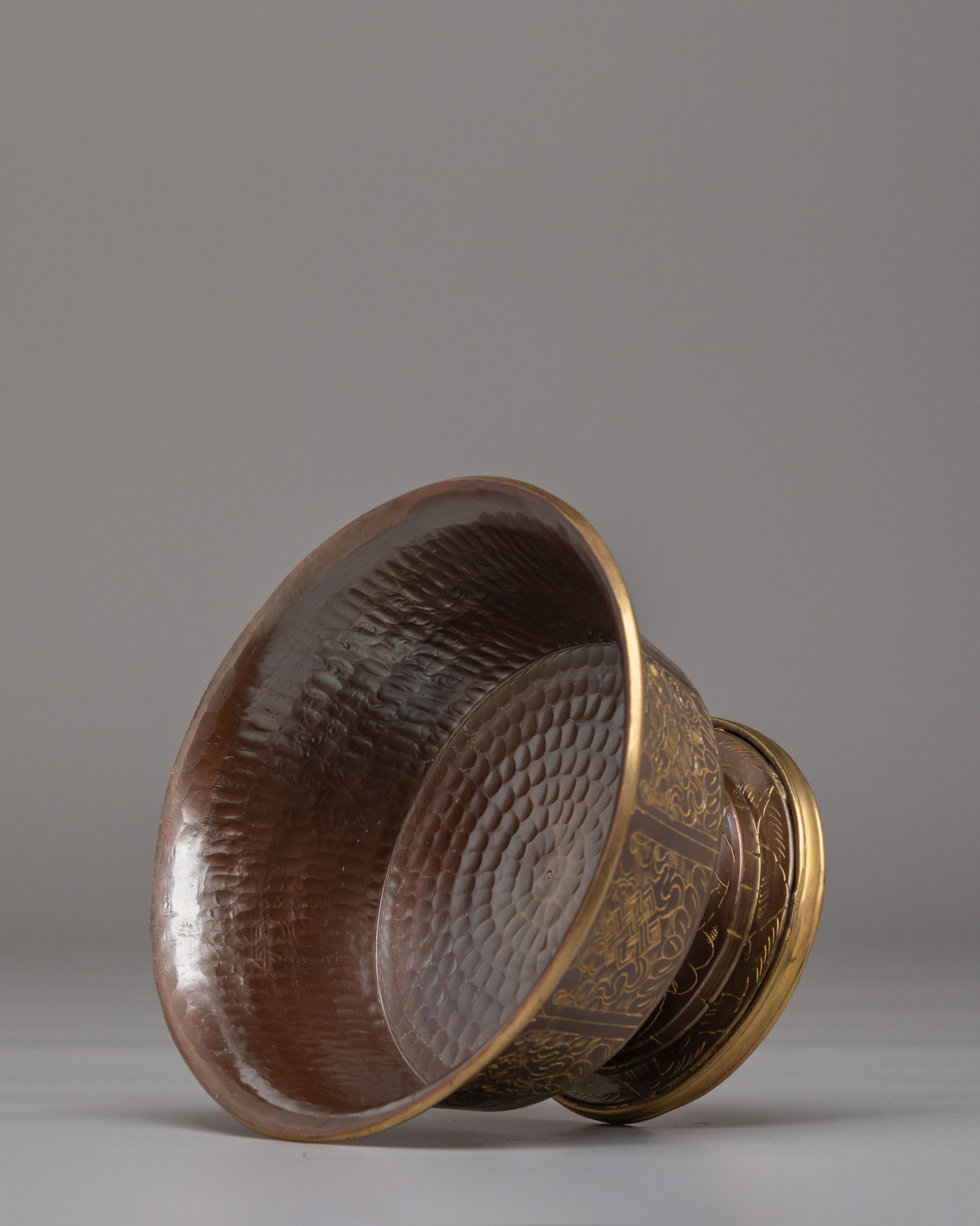Handcrafted Dzambhala Offering Bowl | Buddhist Wealth Ritual Vessel