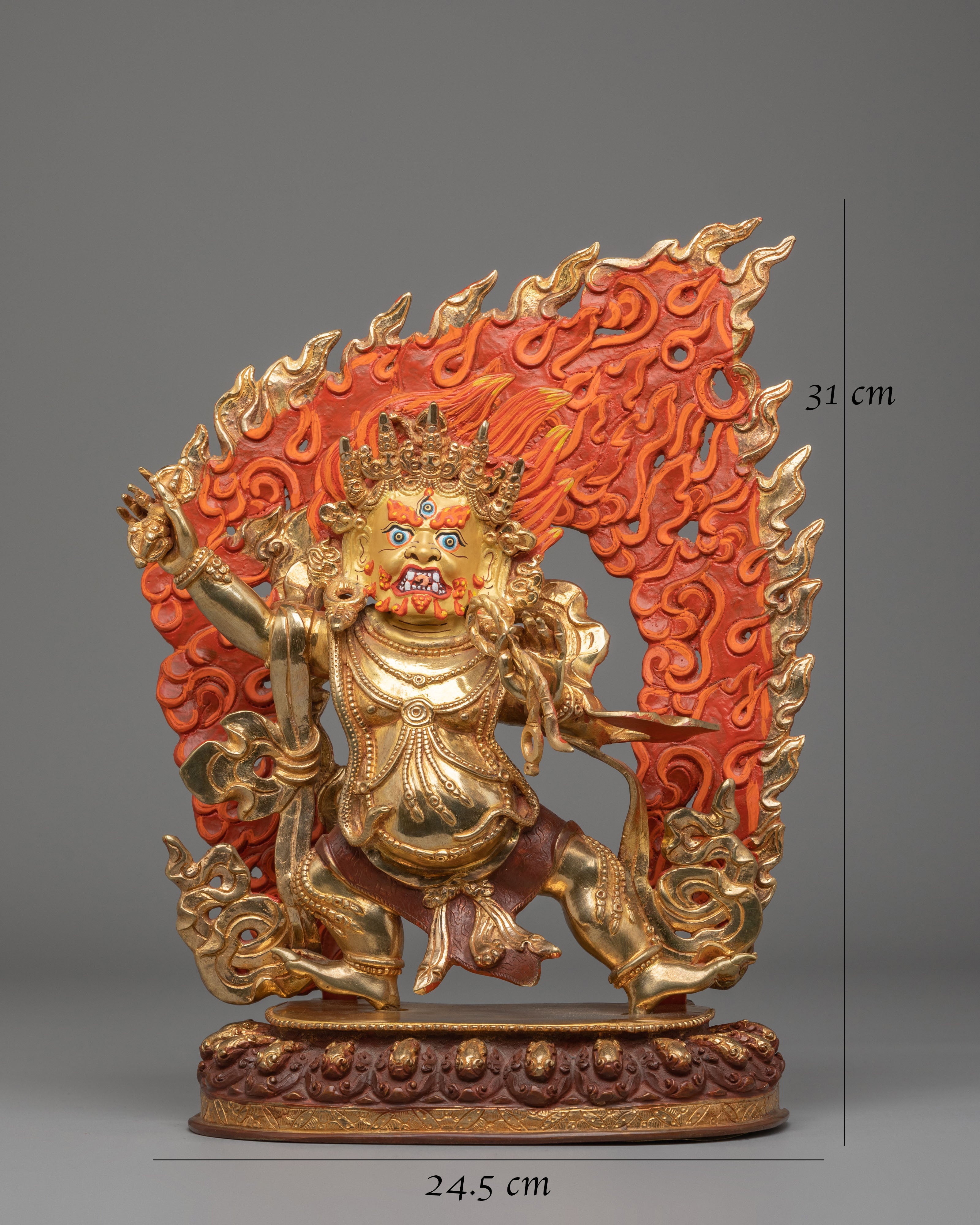 Wrathful Vajrapani Deity Statue | Traditional Tibetan Artwork