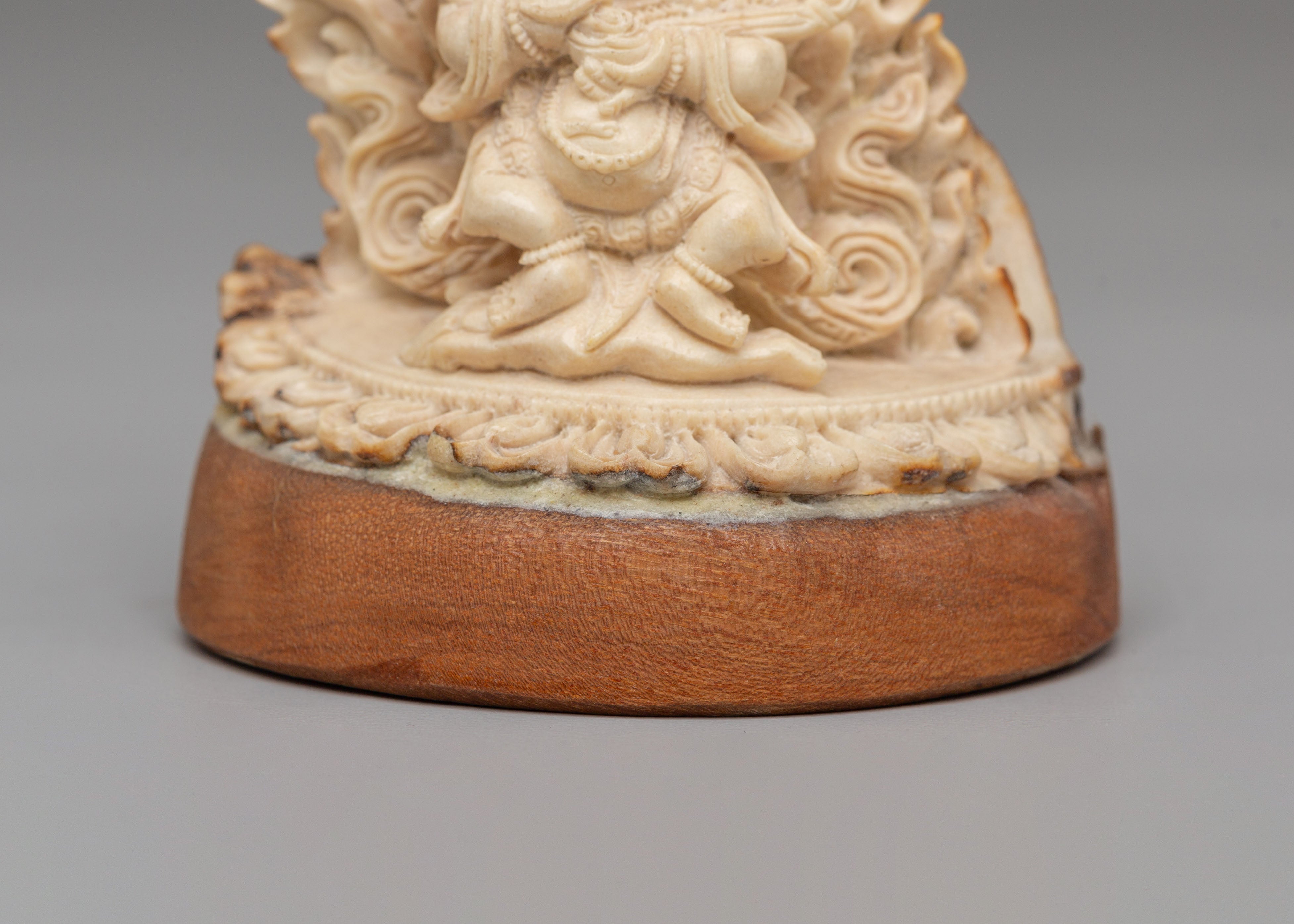 Mahakala Bone Sculpture | Hand Carved Tibetan Ritual Art