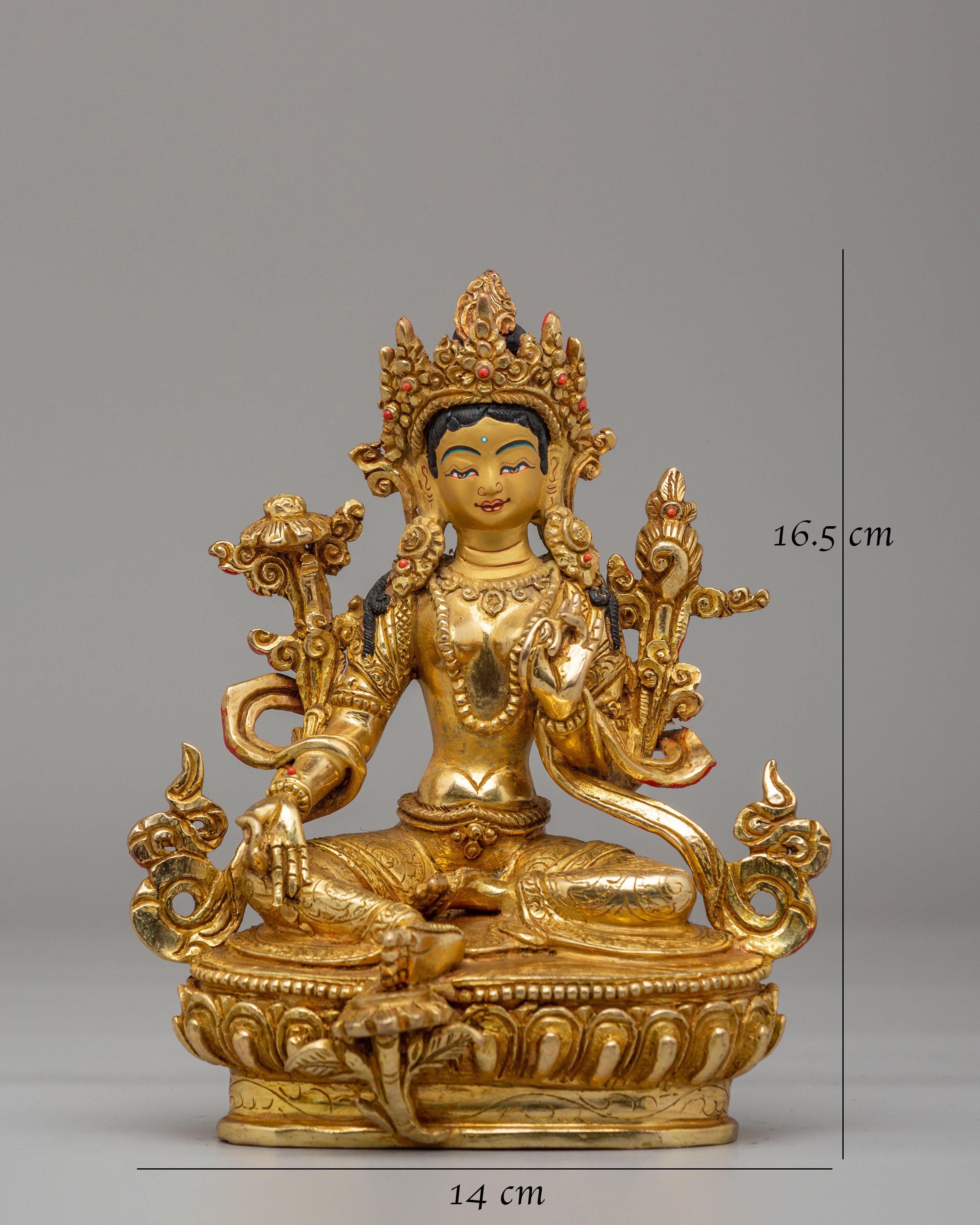 Green Tara Statue for Compassion | Tibetan Buddhist Figurine