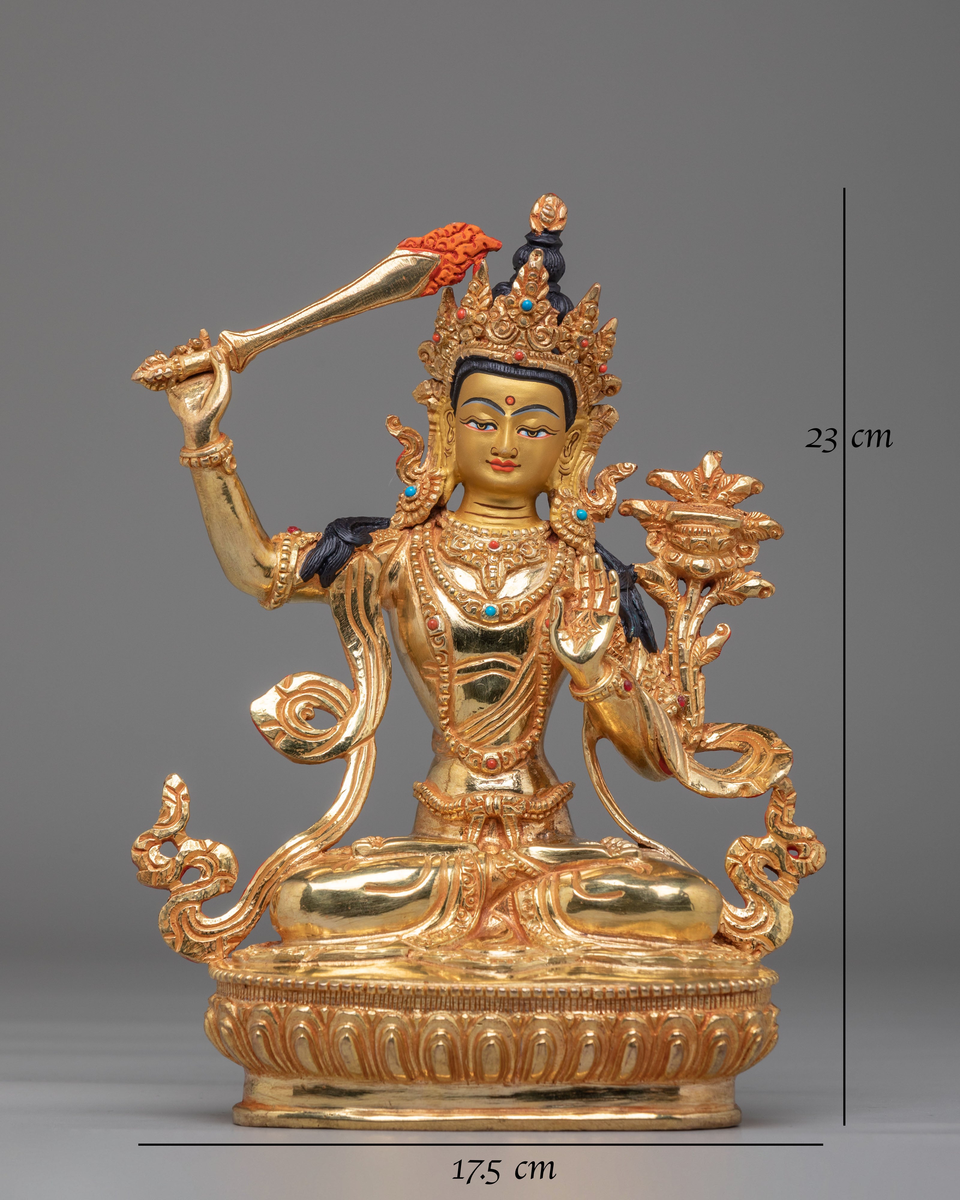 Sacred Wisdom Manjushri Statue | Tibetan Buddhist Deity