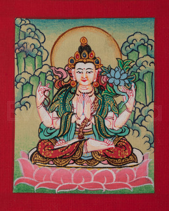 Thangka Chenrezig for Locket