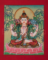 Thangka Chenrezig for Locket