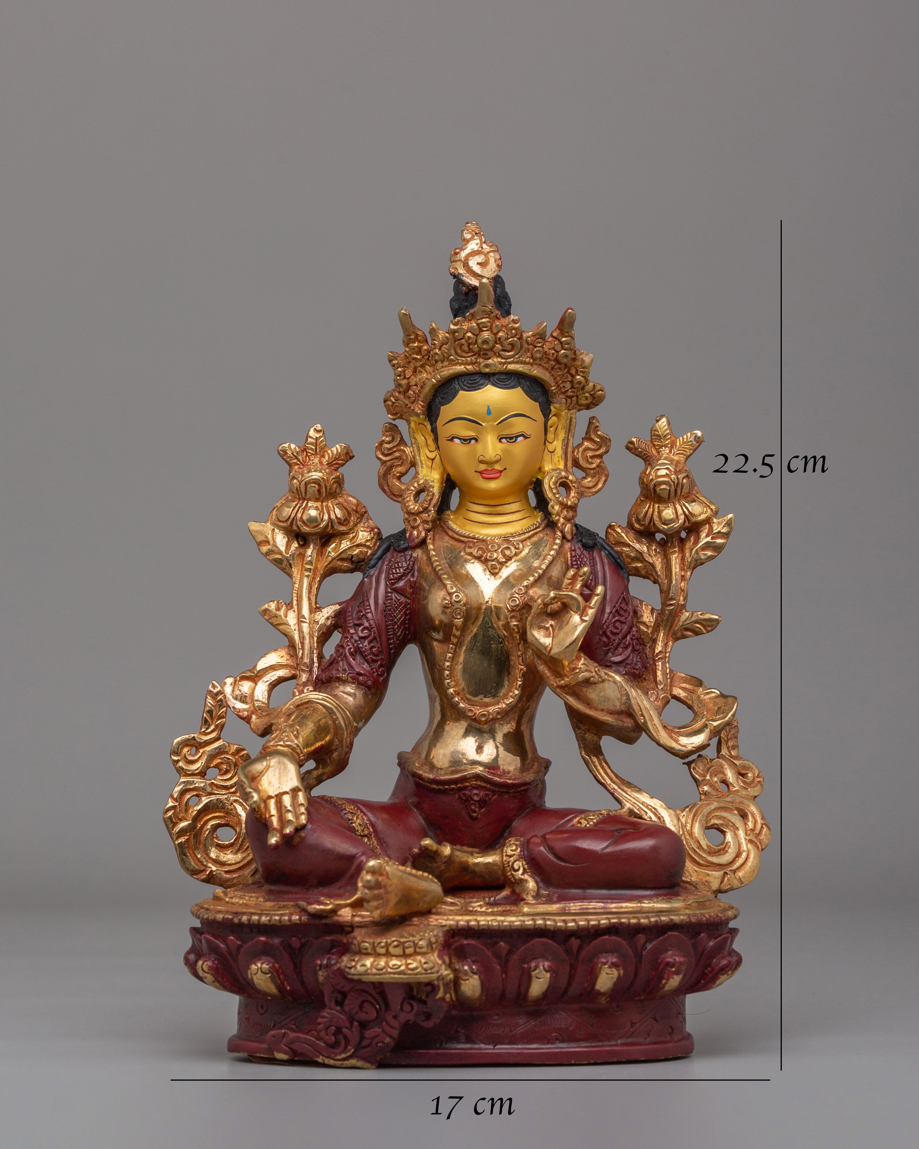 Sacred Traditional Green Tara Statue | Tibetan Buddhist Deity