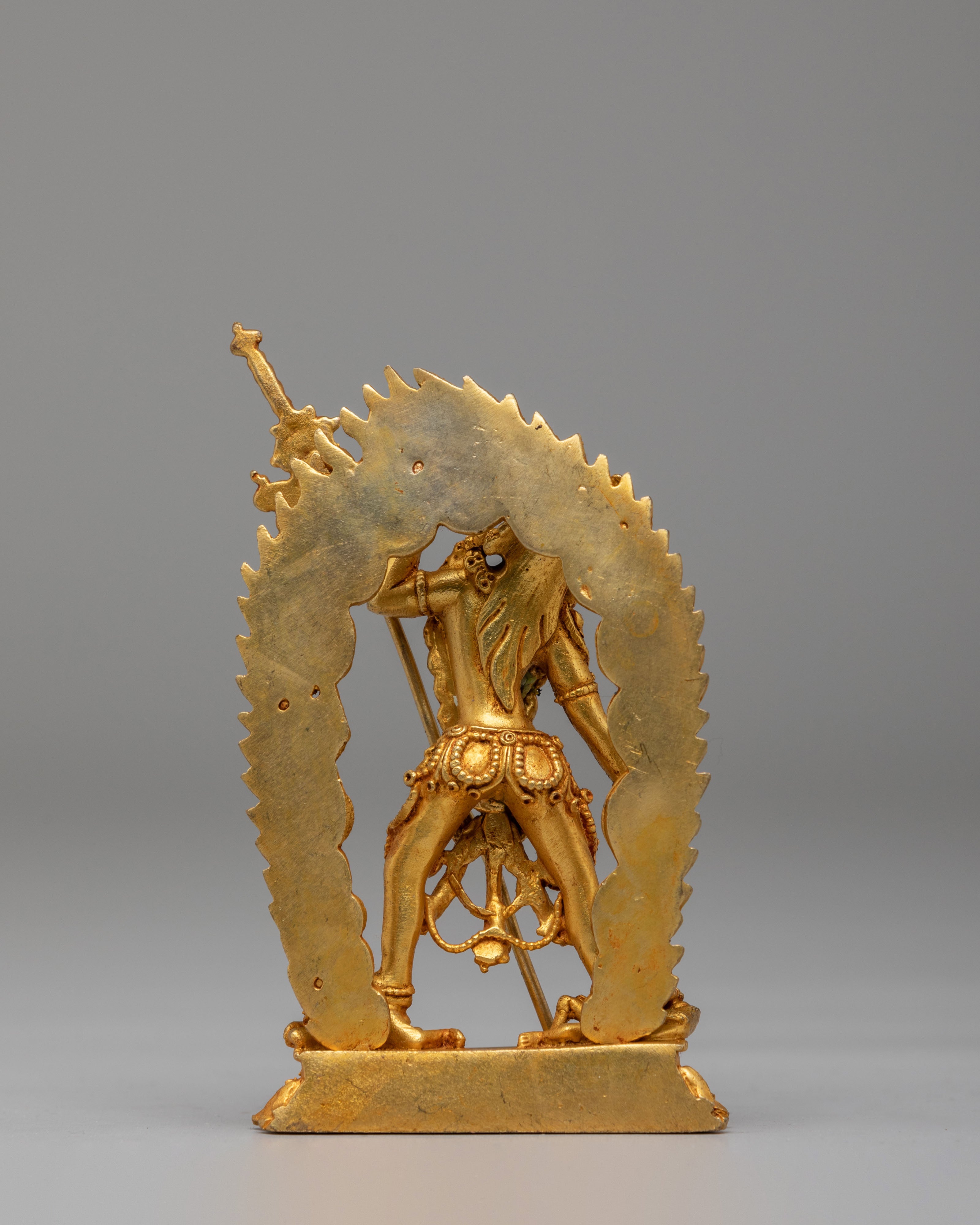 Divine Vajrayogini Deity Statue | Handcrafted Gold-Plated Copper Sculpture